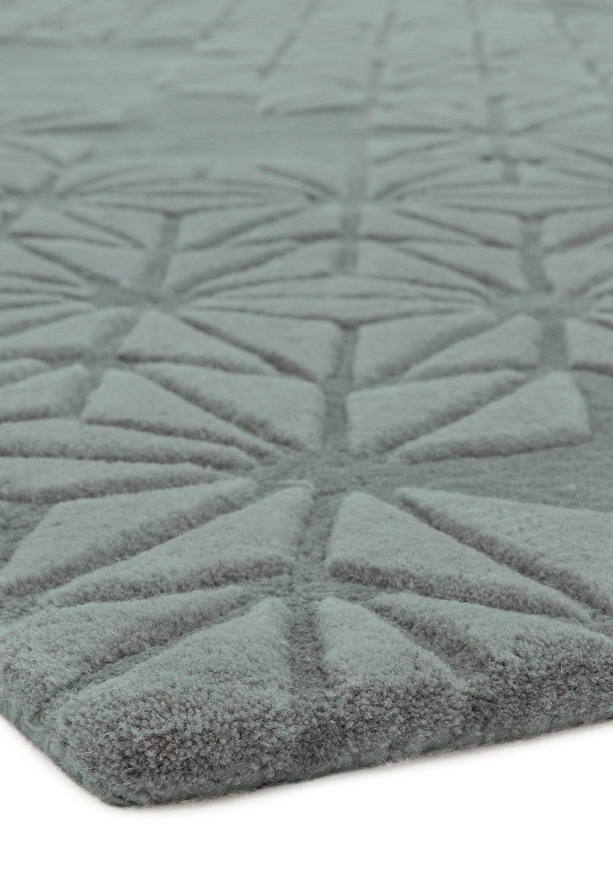 Starburst Carpet Wool Silver 160x230cm