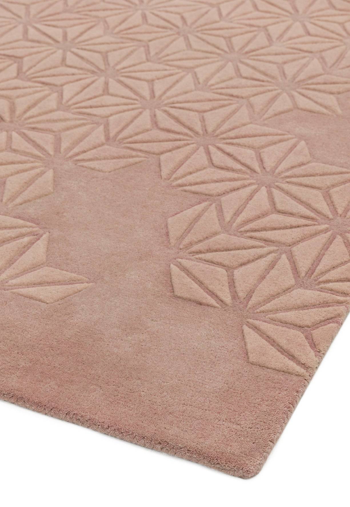 Starburst Carpet Wool Pink 120x170cm