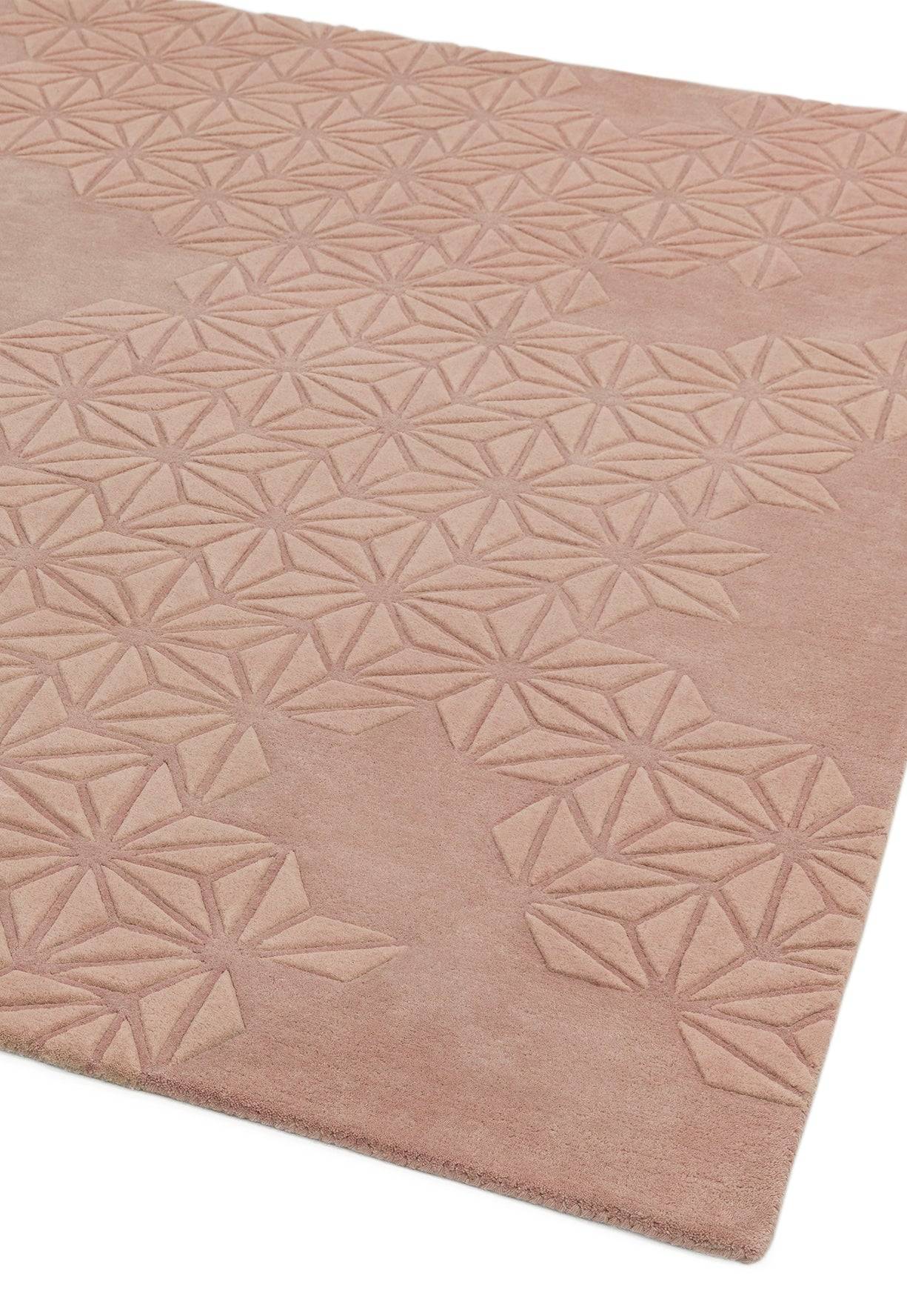 Starburst Carpet Wool Pink 160x230cm