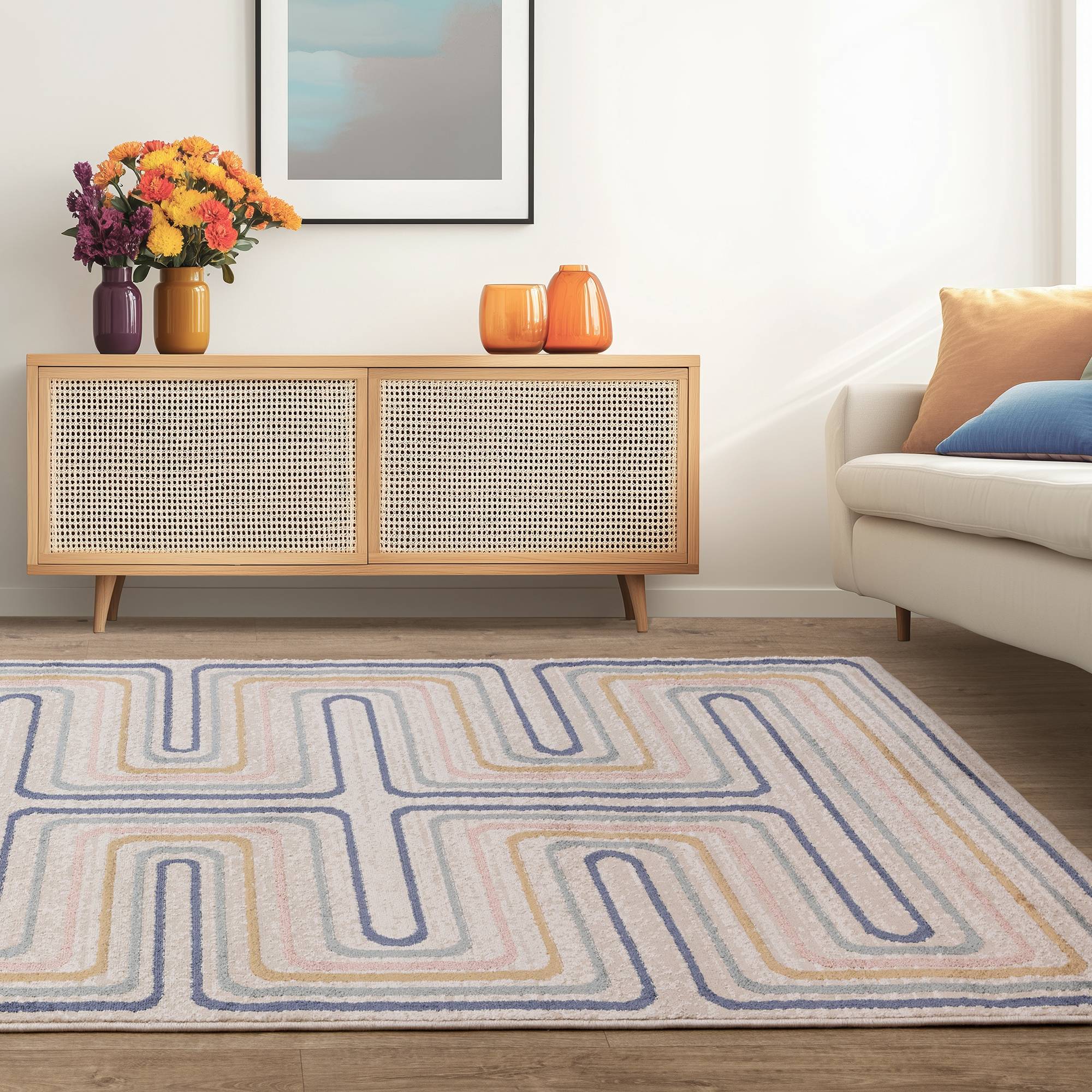 Viva Carpet Multicolor Abstract Pattern 120x160cm