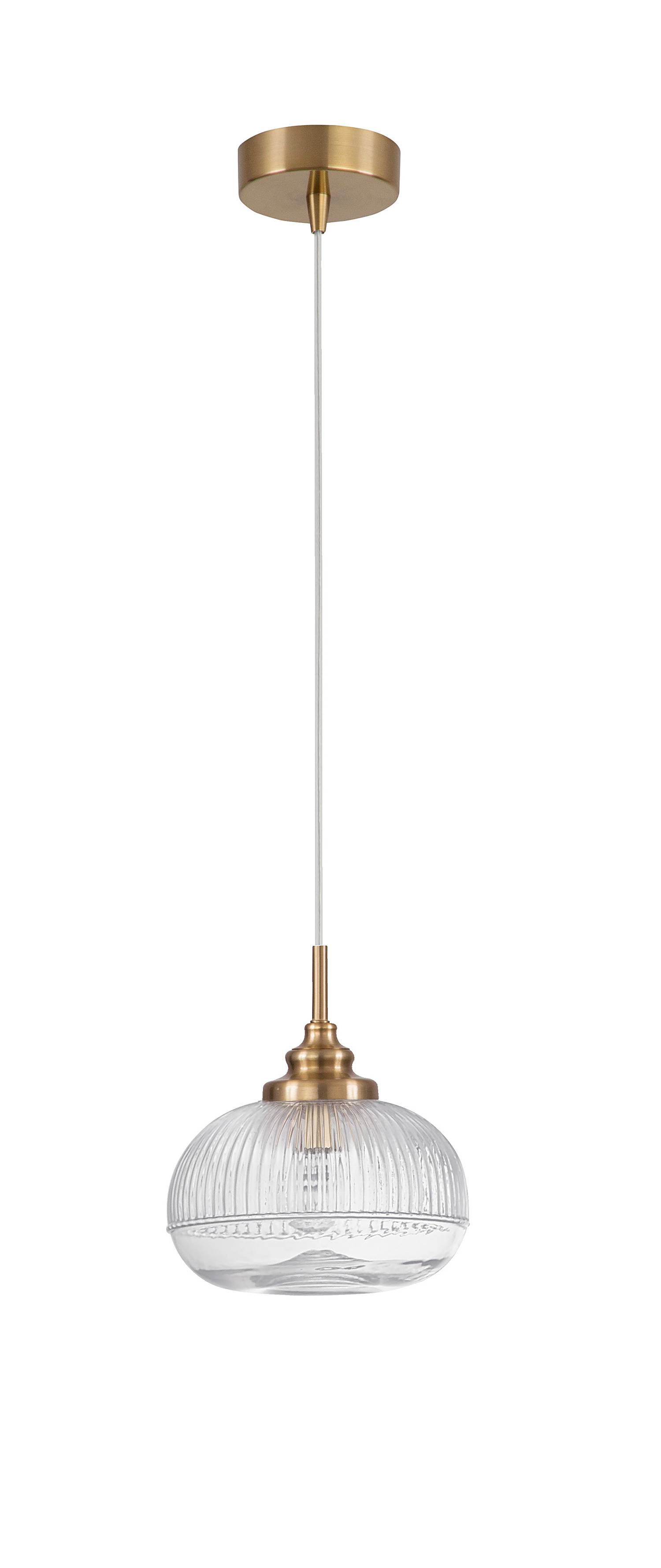 Moon pendant light 1-flame type C clear glass aluminum
