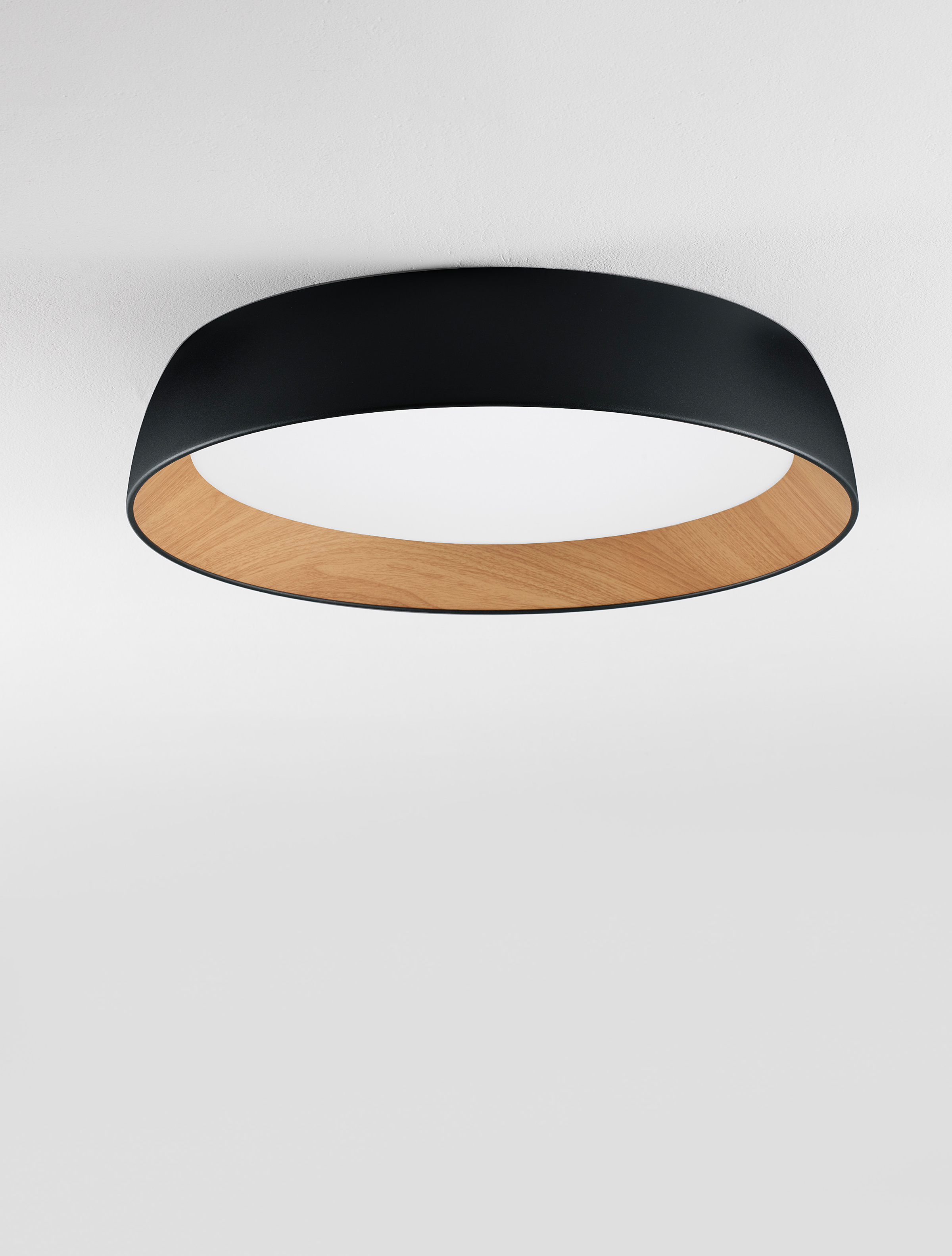 Sigi ceiling light Aluminum Acrylic glass Black Ø 60 cm