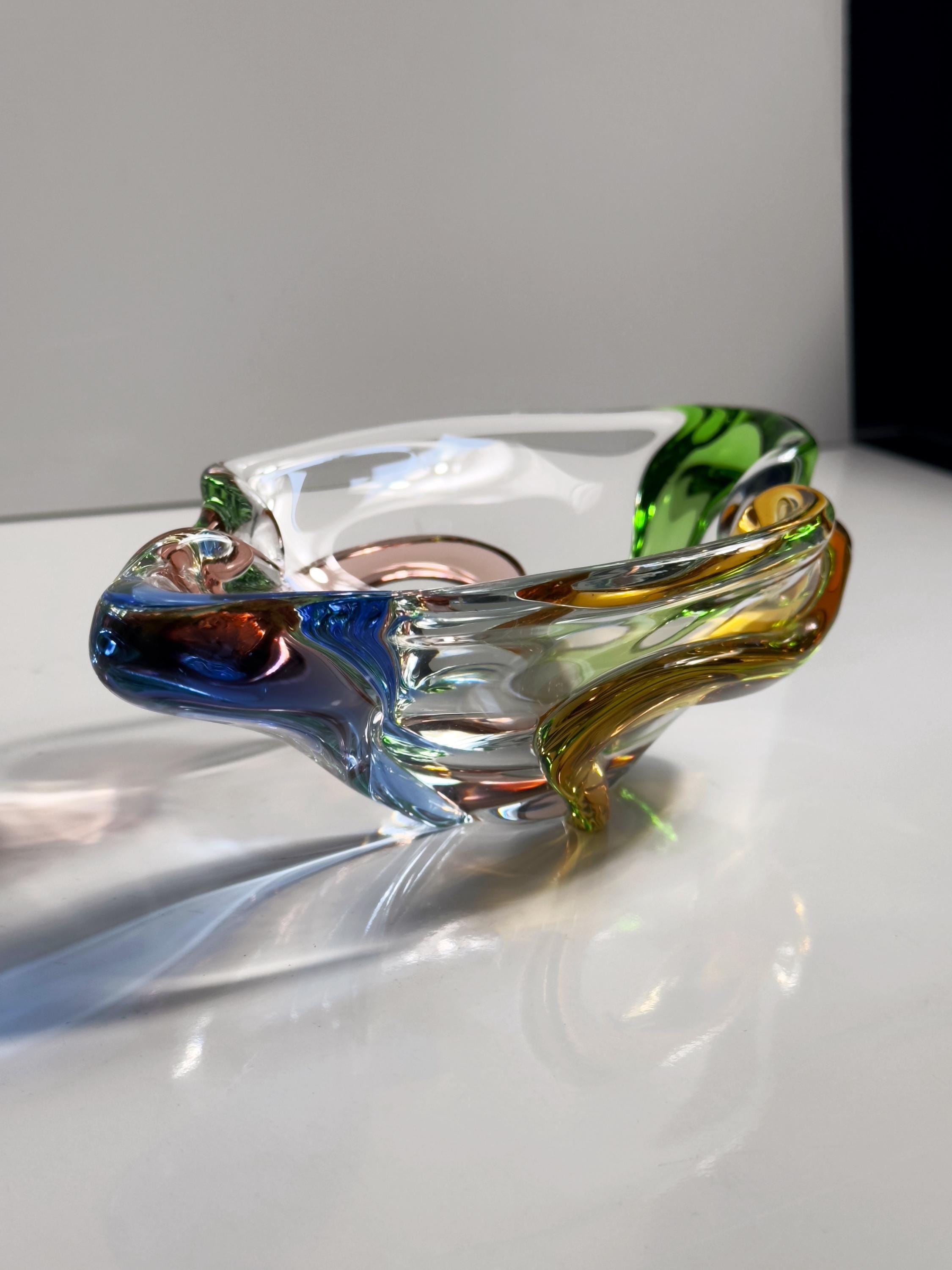 Vintage Schale Glas 1950er Jahre