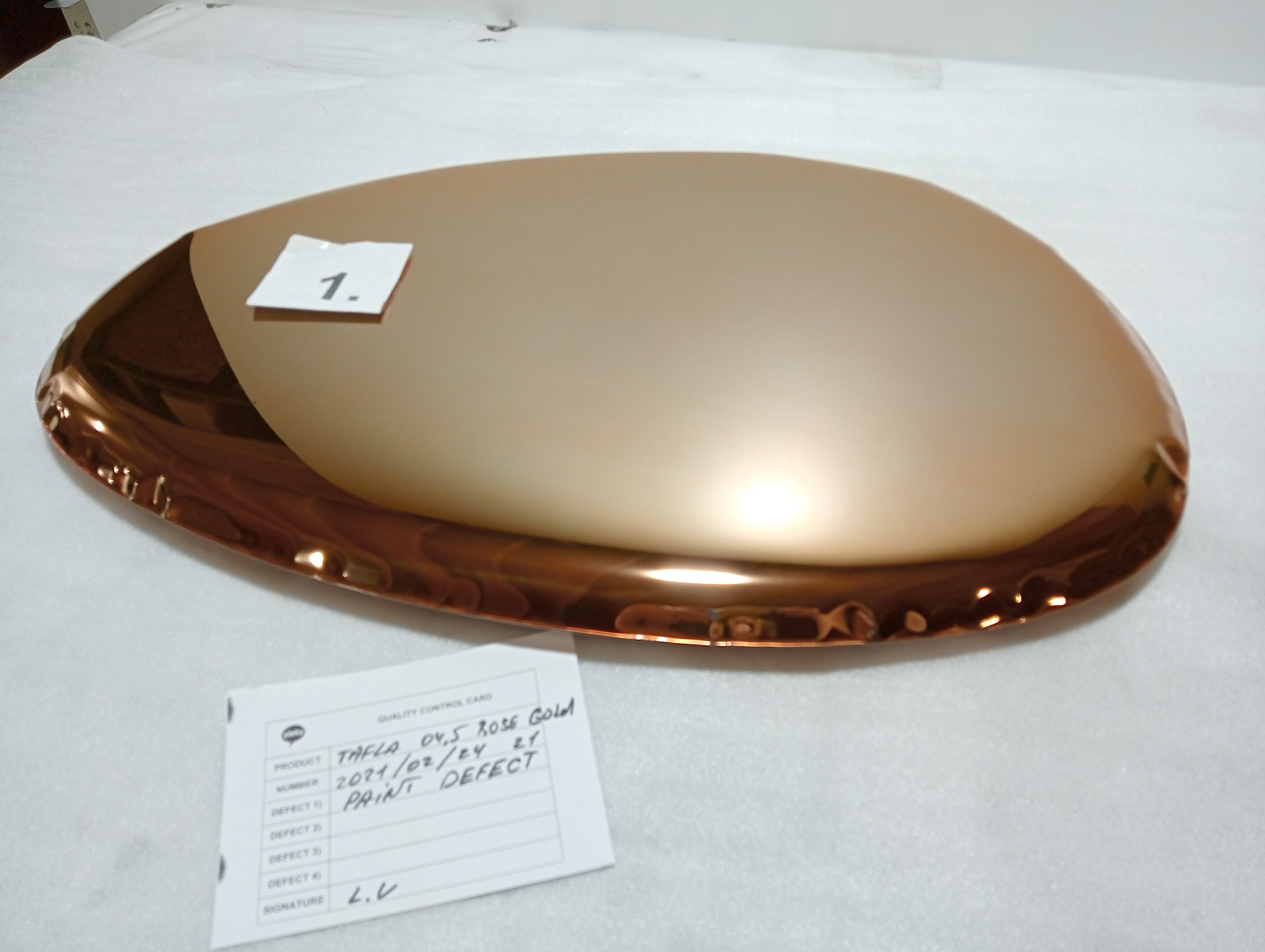 Table mirror O4.5 Stainless Steel Rose Gold