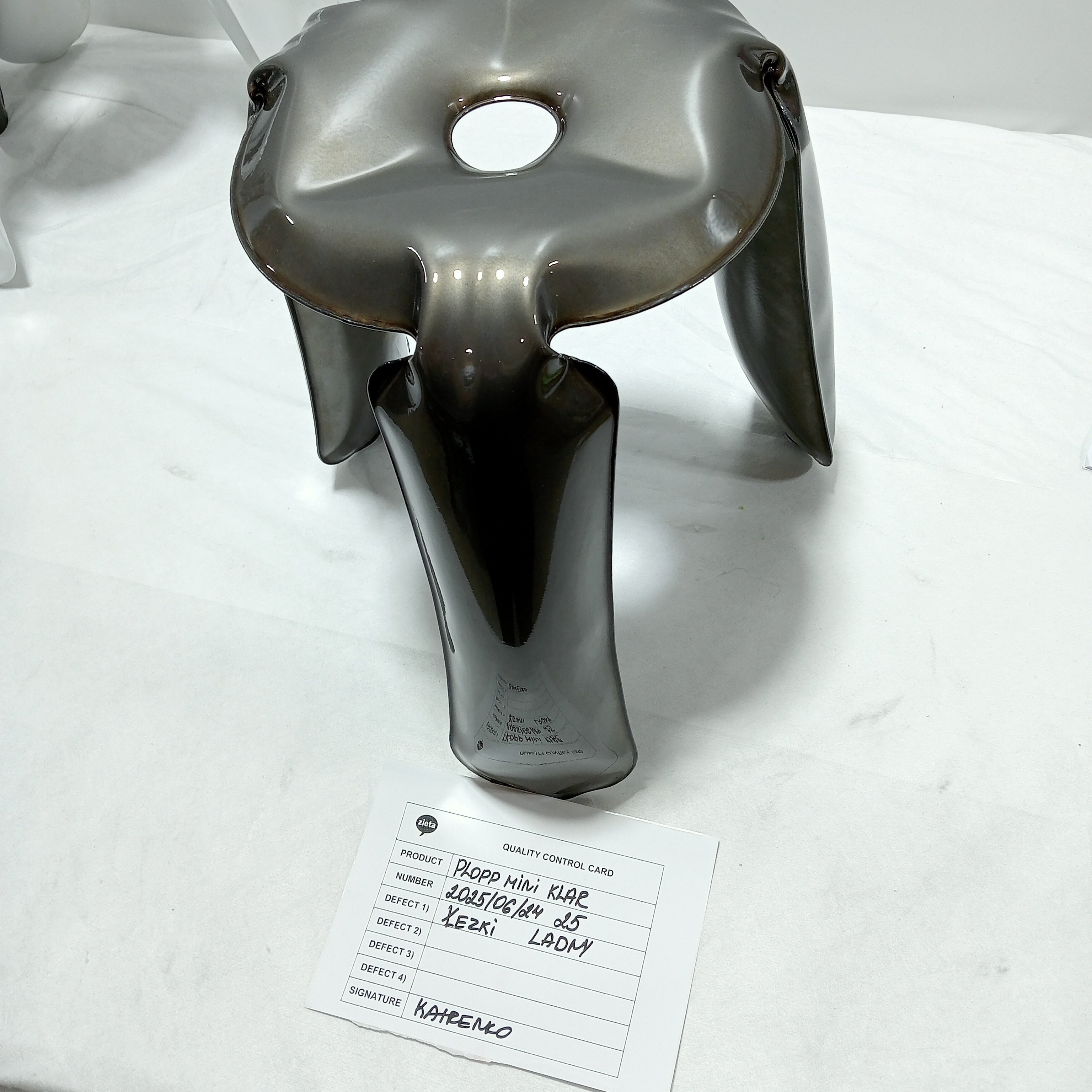 Plopp Mini Stool Steel Raw Coated