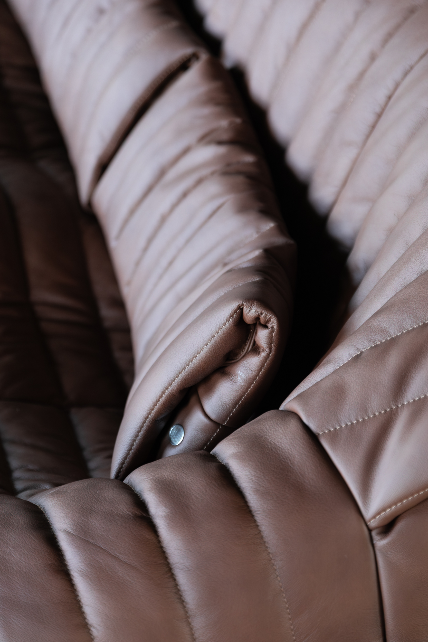 Sandra Sofa 3-Sitzer Glattleder Folk Brown
