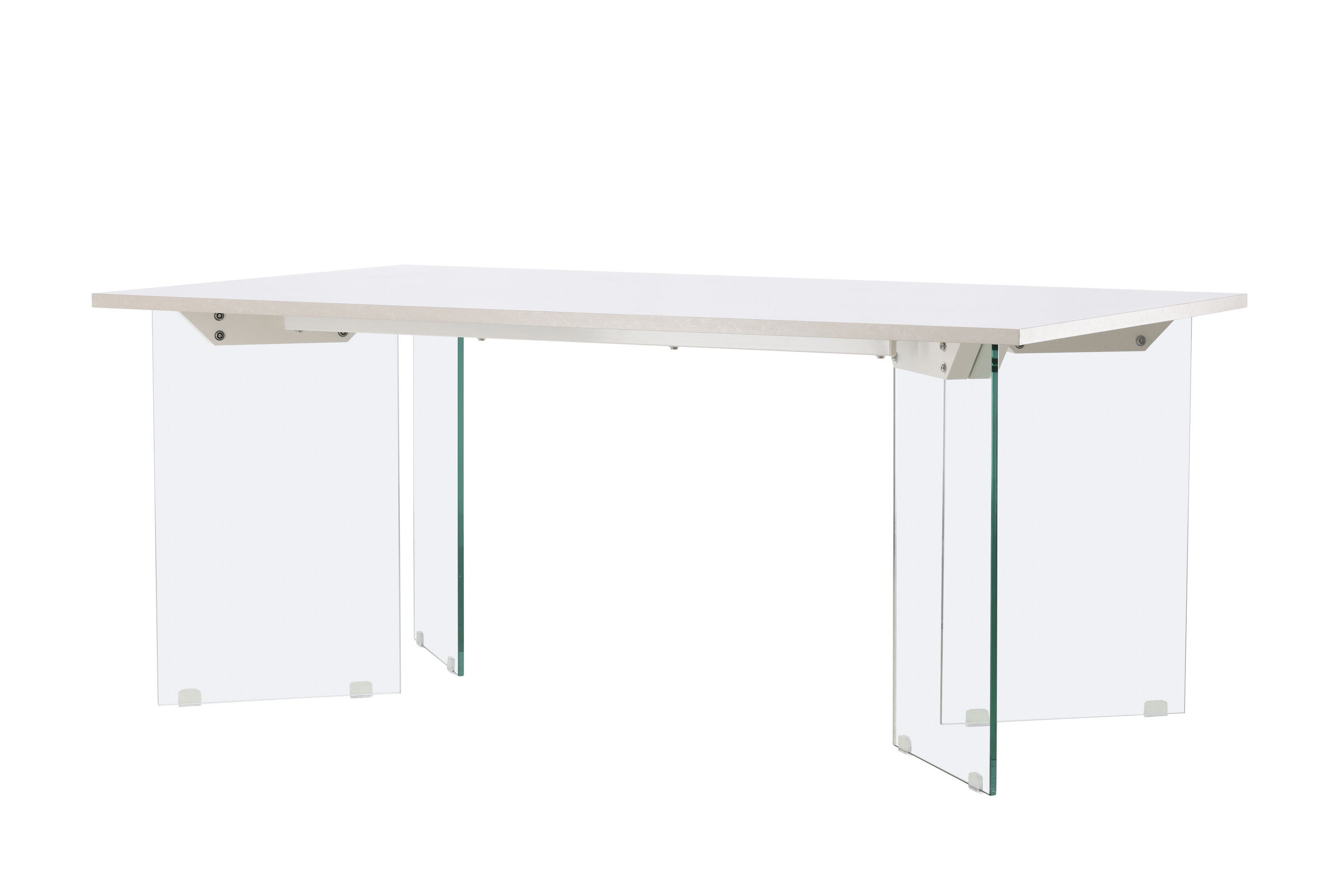 Ester Dining Table Glass Concrete look 100x180cm