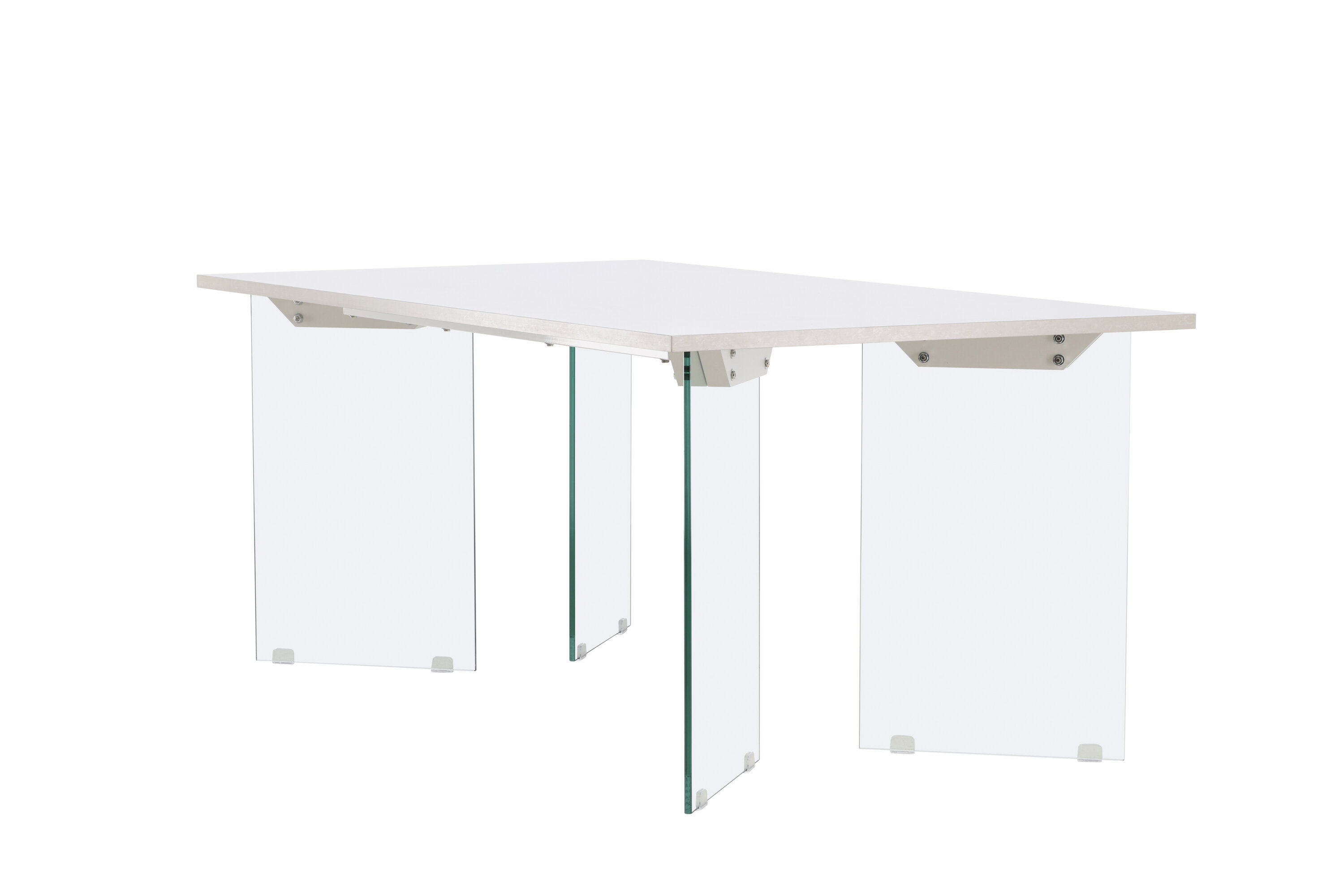 Ester Dining Table Glass Concrete look 100x180cm