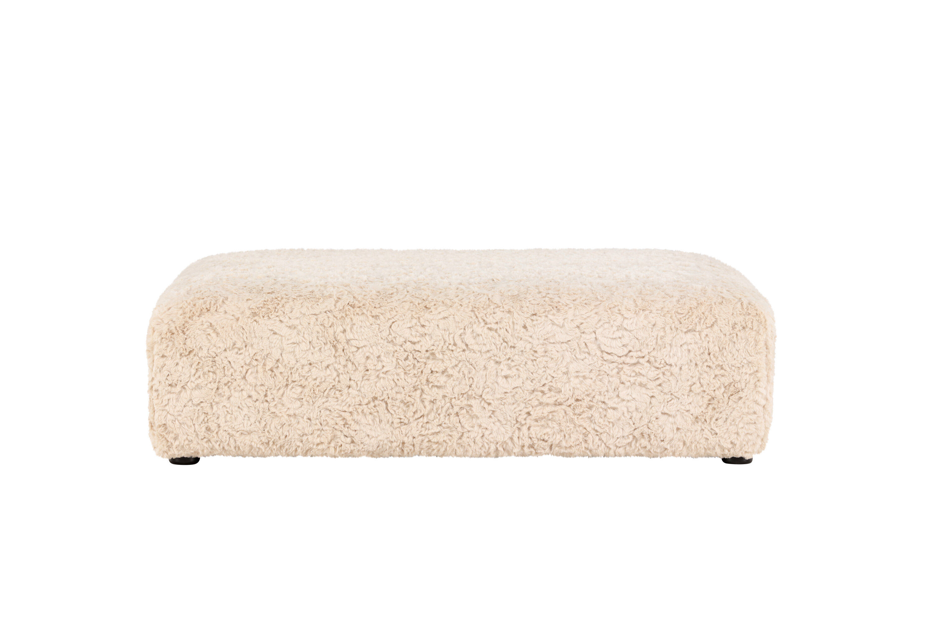 Frankie Pouf Beige Kunstfell FSC 100x100cm