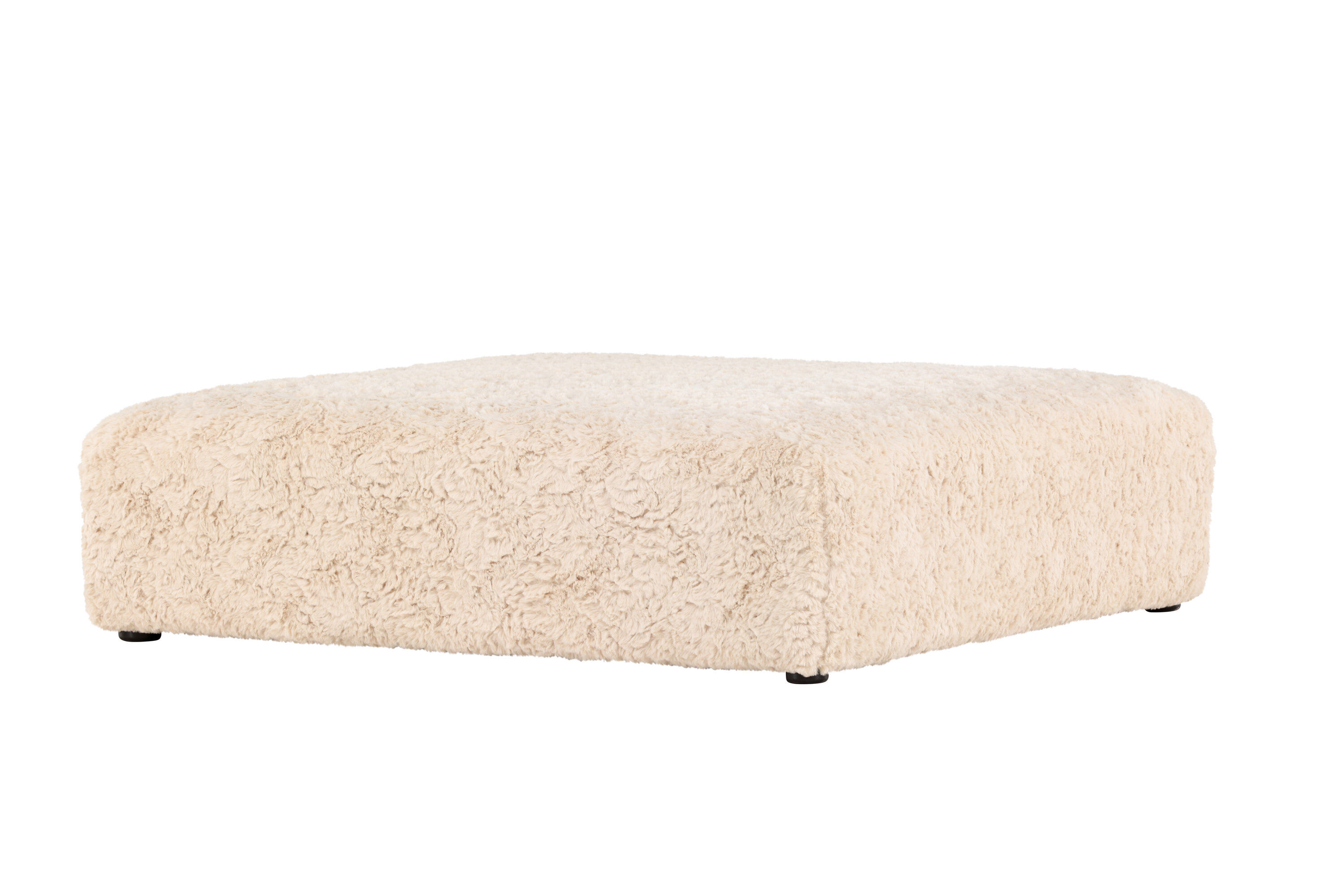 Frankie Pouf Beige Kunstfell FSC 100x100cm