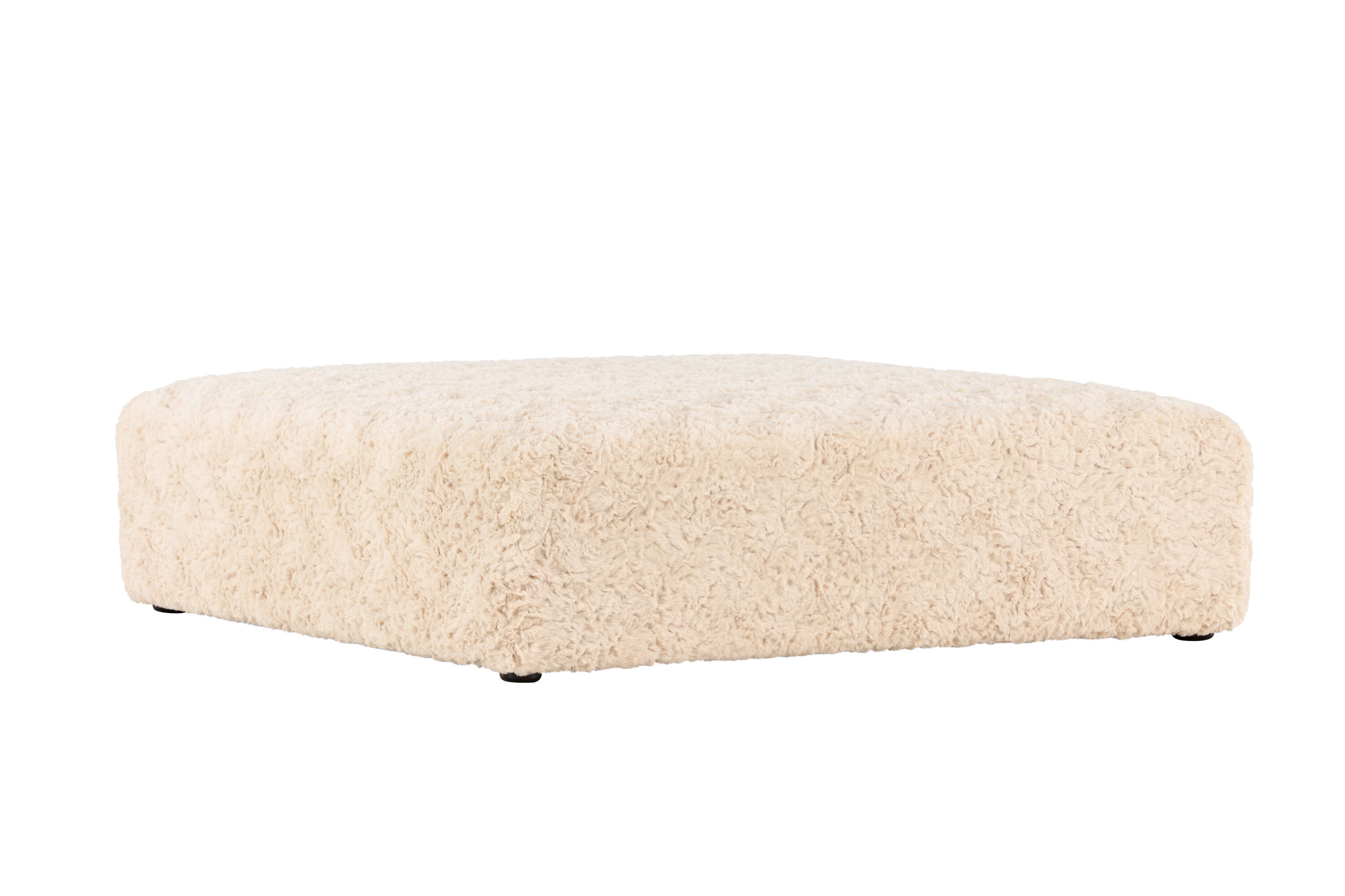 Frankie Pouf Beige Kunstfell FSC 100x100cm
