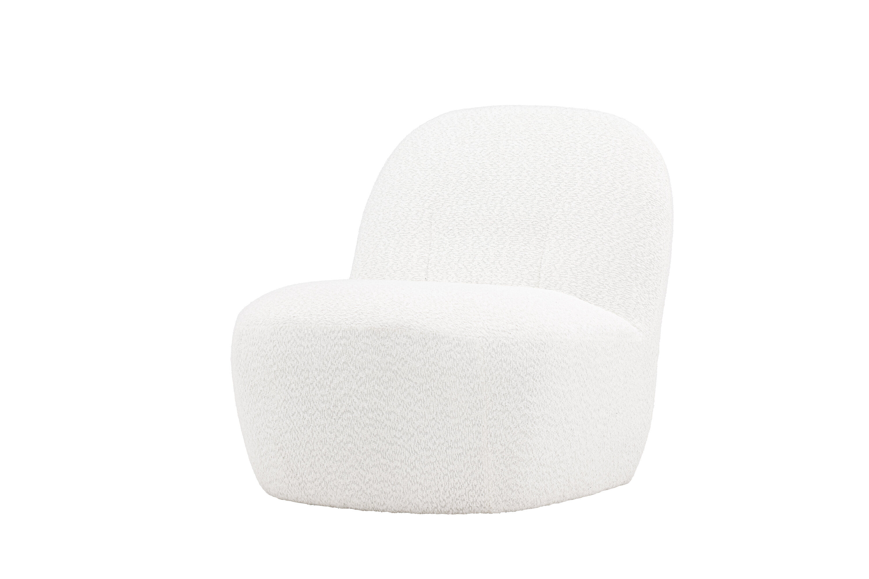 Mahla Lounge Chair Weiße Boucle