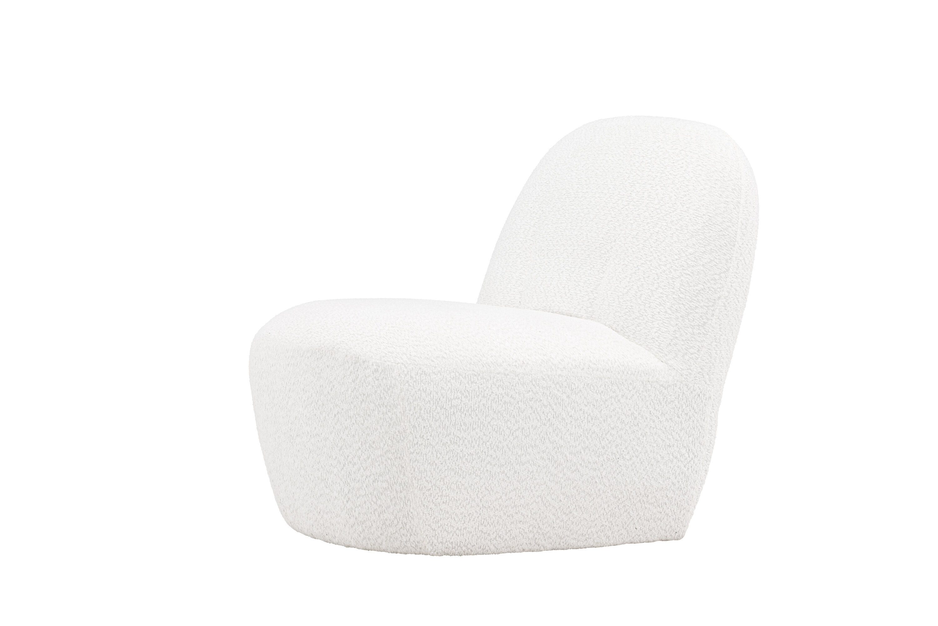 Mahla Lounge Chair White Boucle