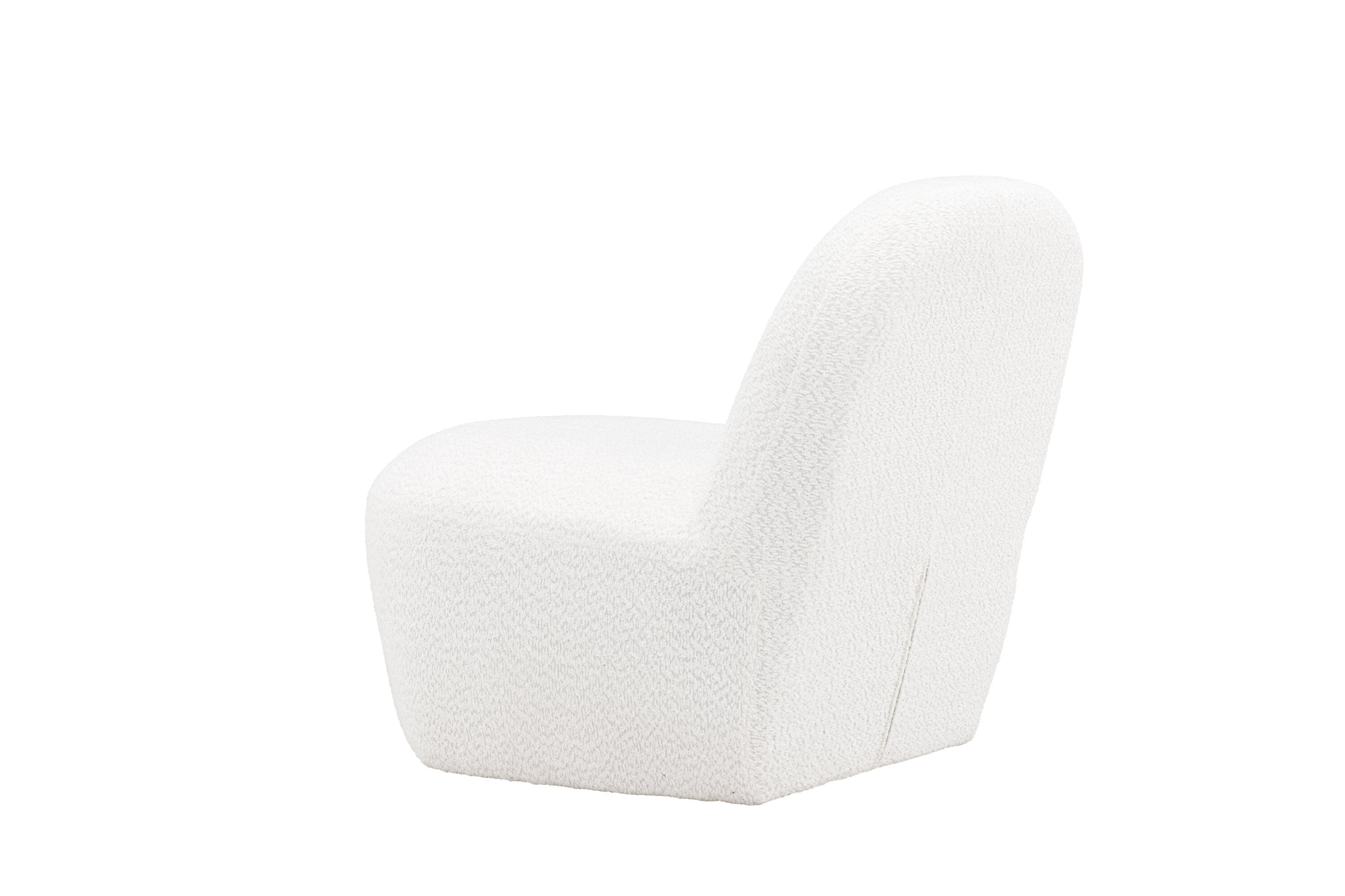 Mahla Lounge Chair White Boucle