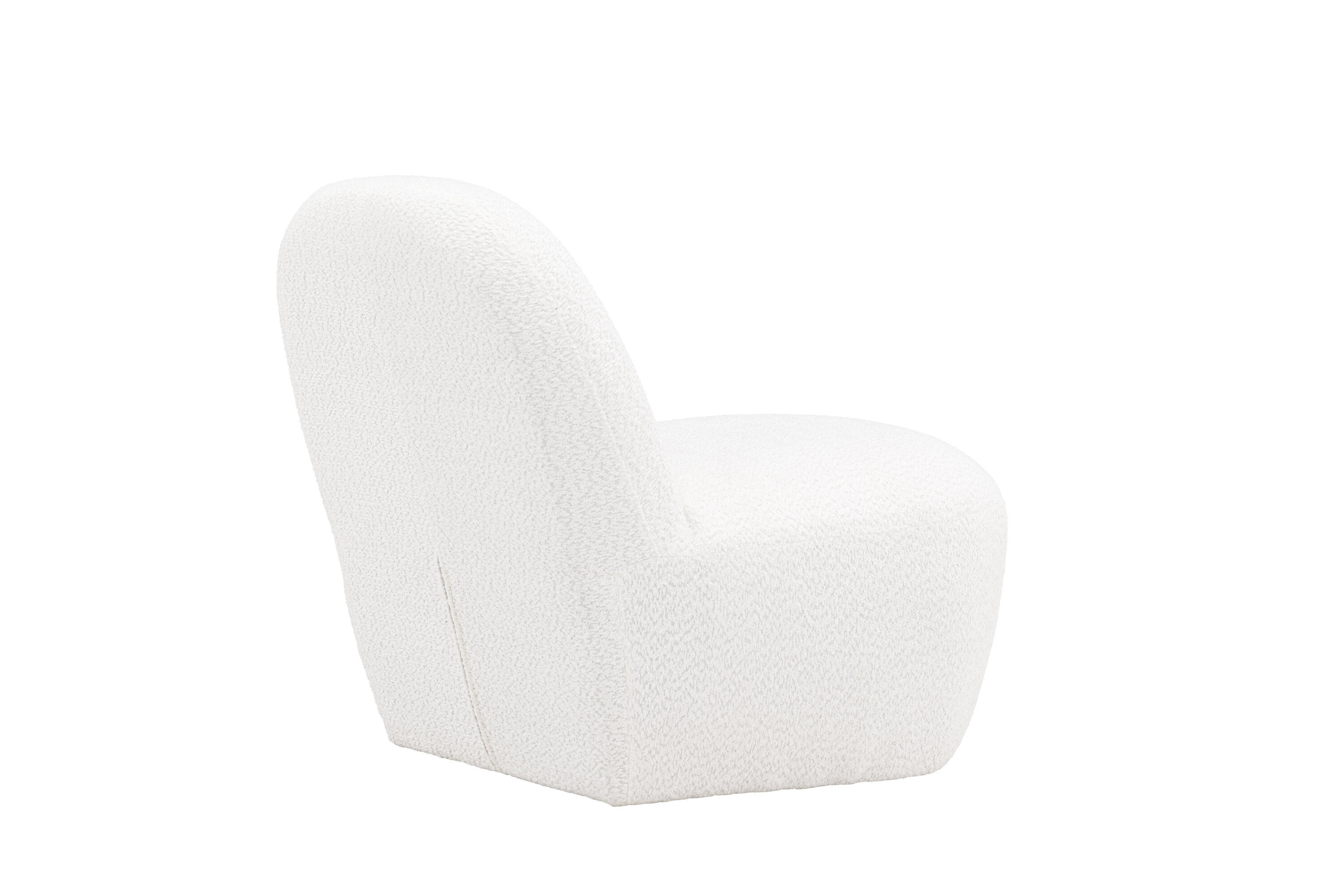 Mahla Lounge Chair White Boucle