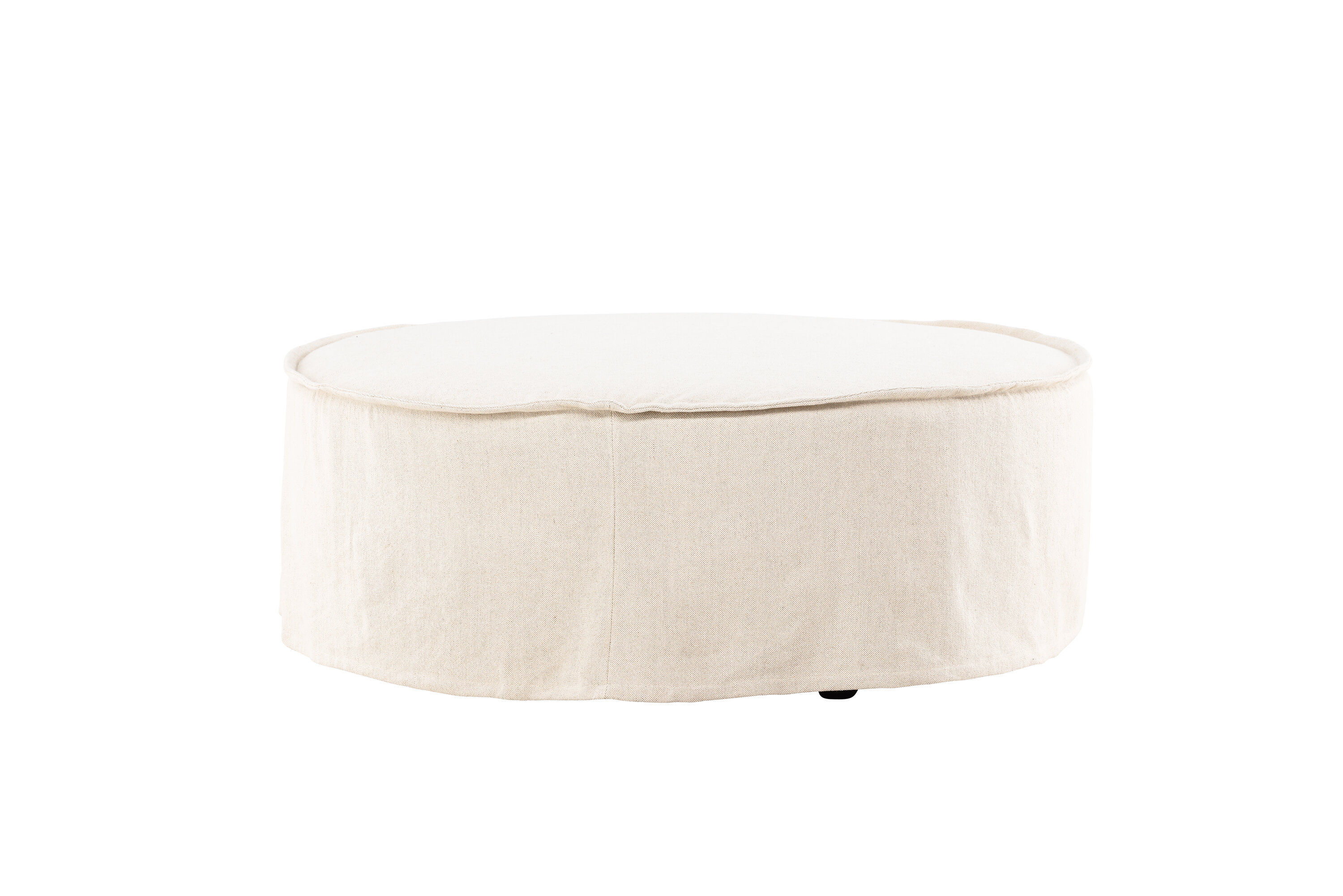 Vindö Ottoman Beige Linen ⌀101cm