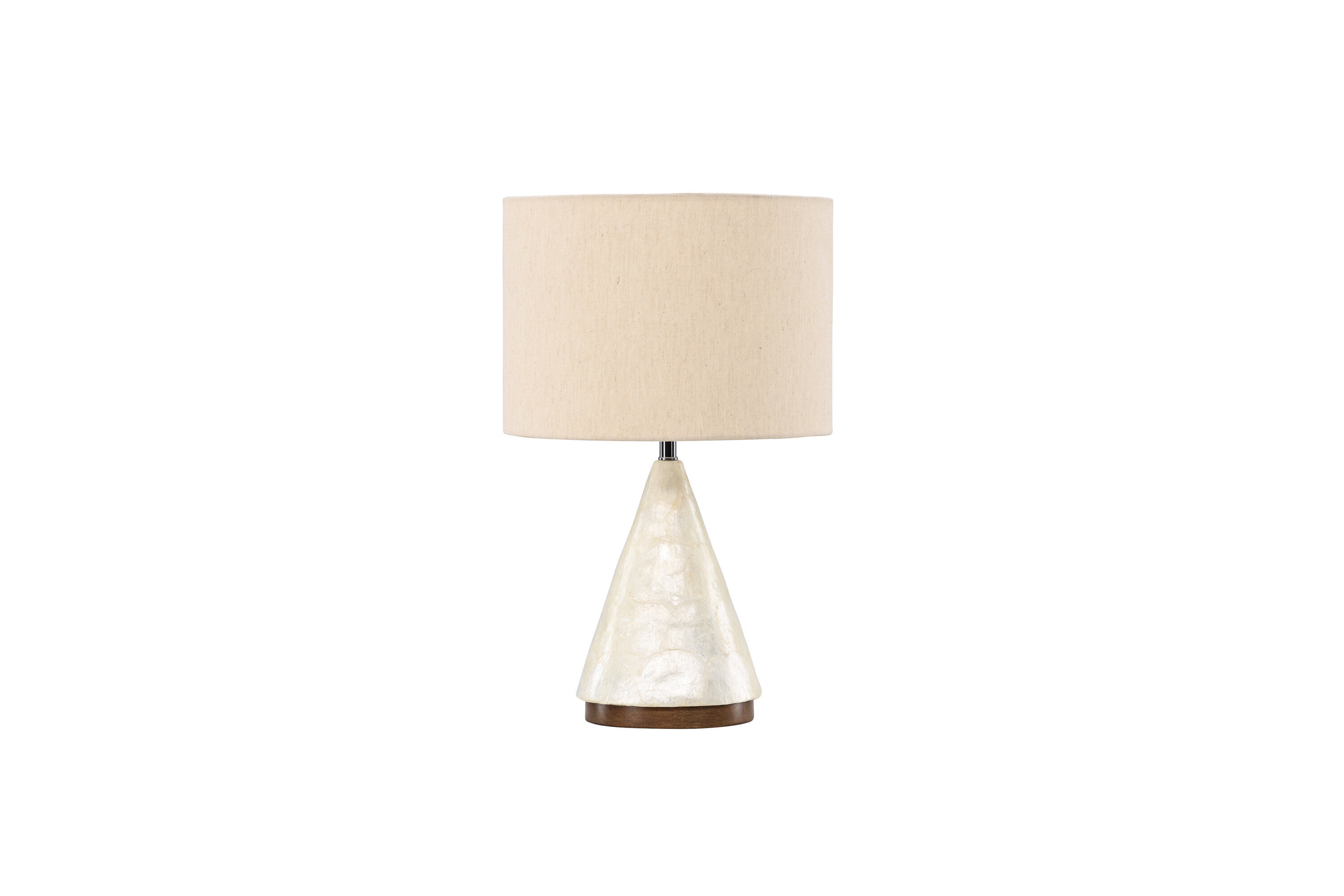 Donsö Tischlampe Capiz Natur ⌀35cm
