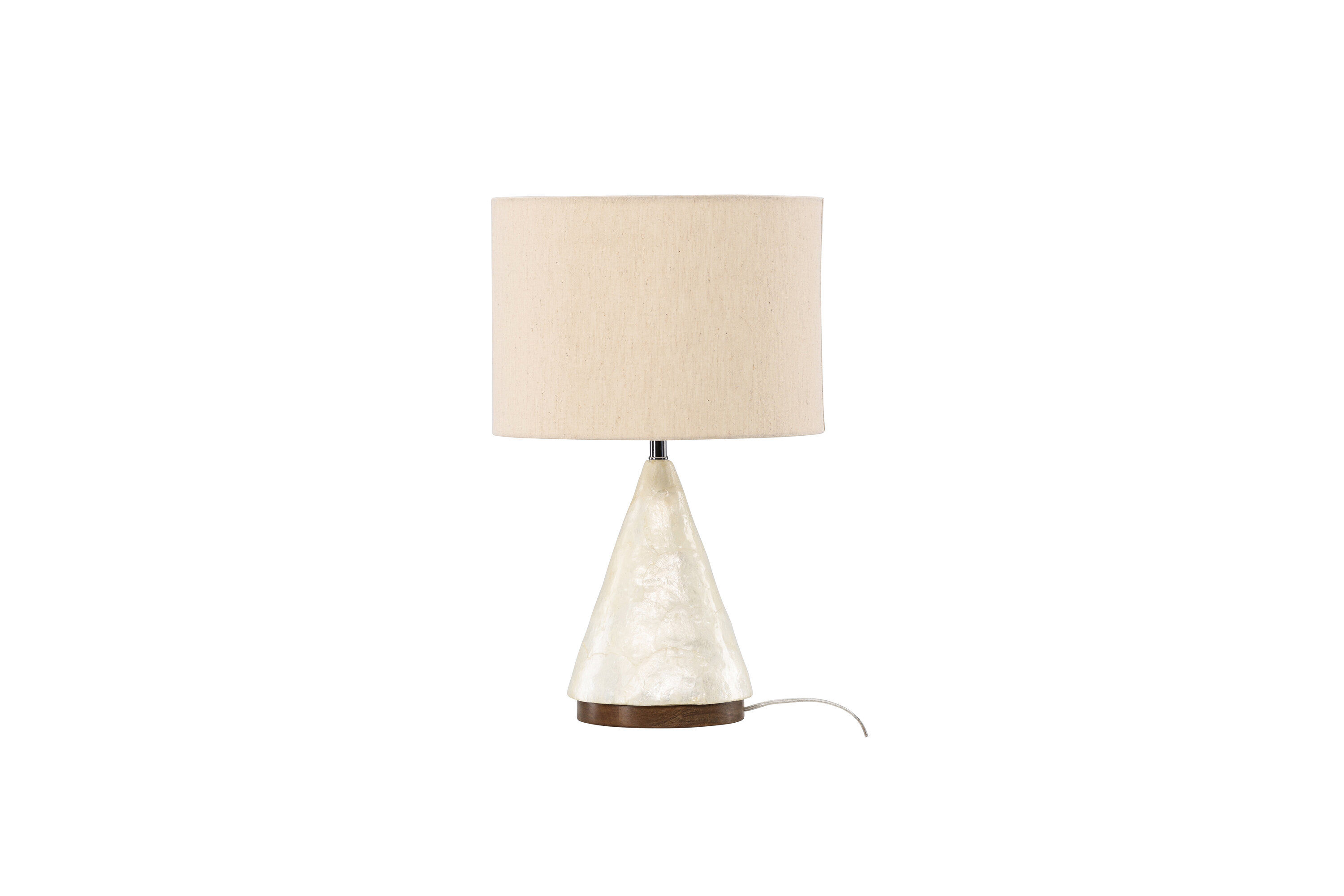 Donsö Tischlampe Capiz Natur ⌀35cm