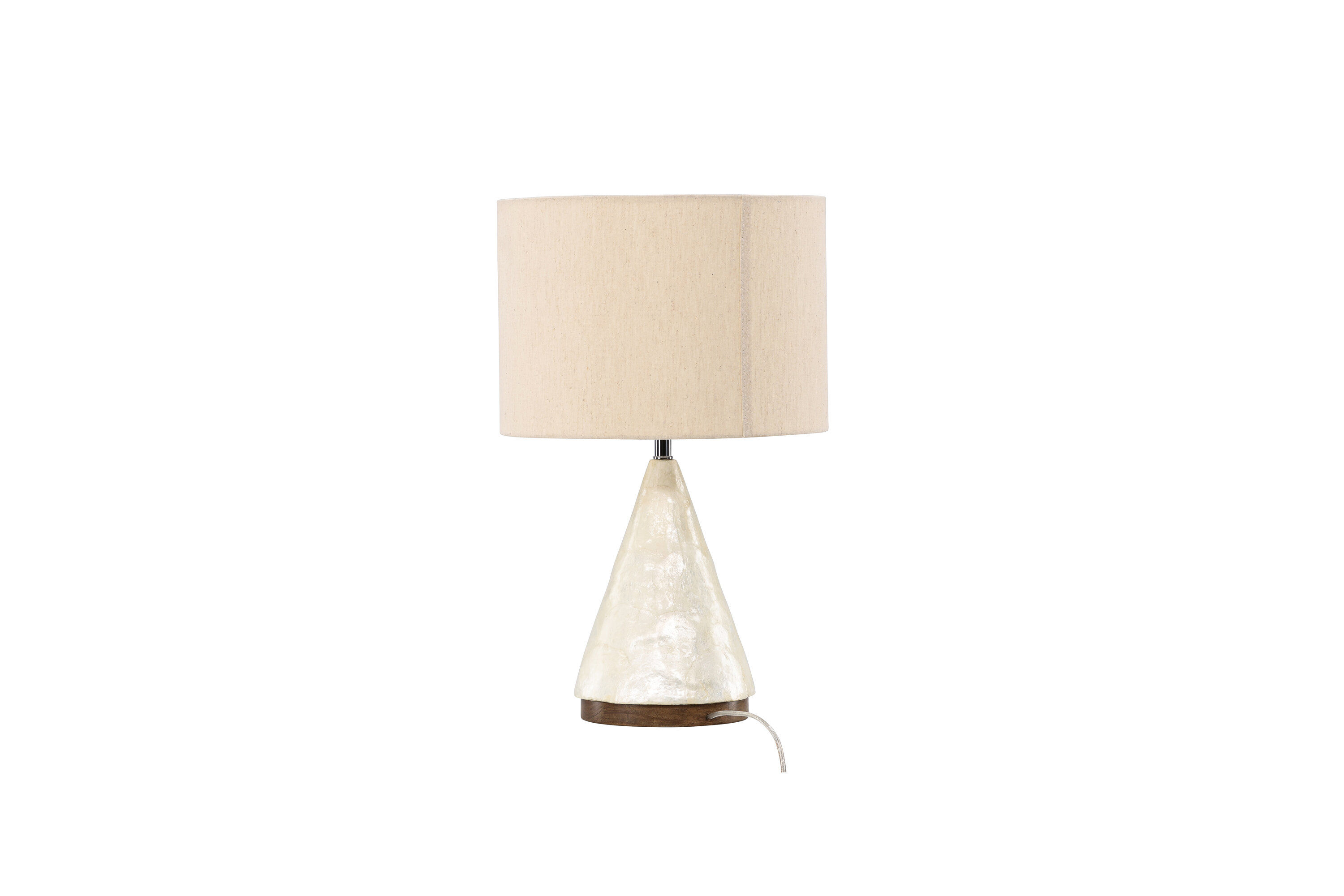Donsö Tischlampe Capiz Natur ⌀35cm
