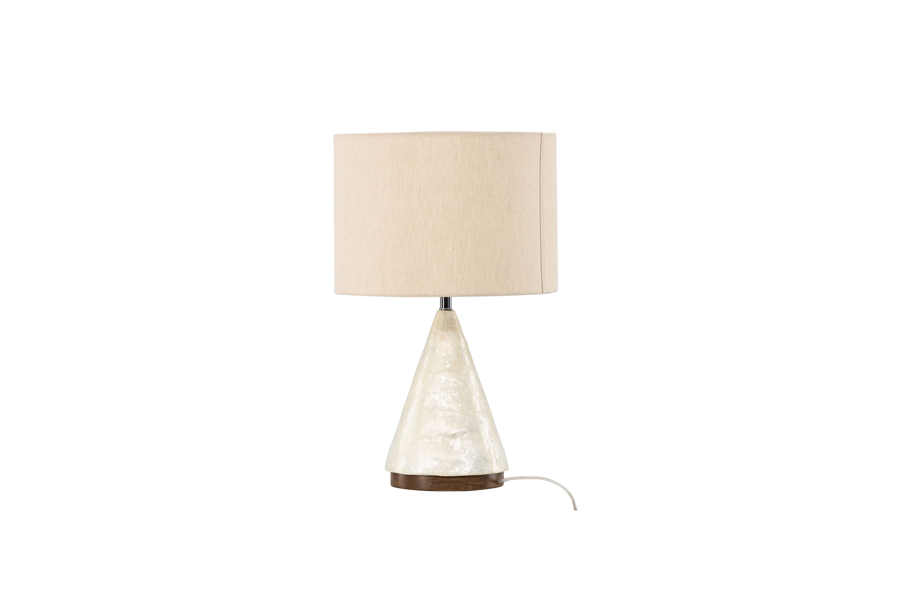 Donsö Tischlampe Capiz Natur ⌀35cm