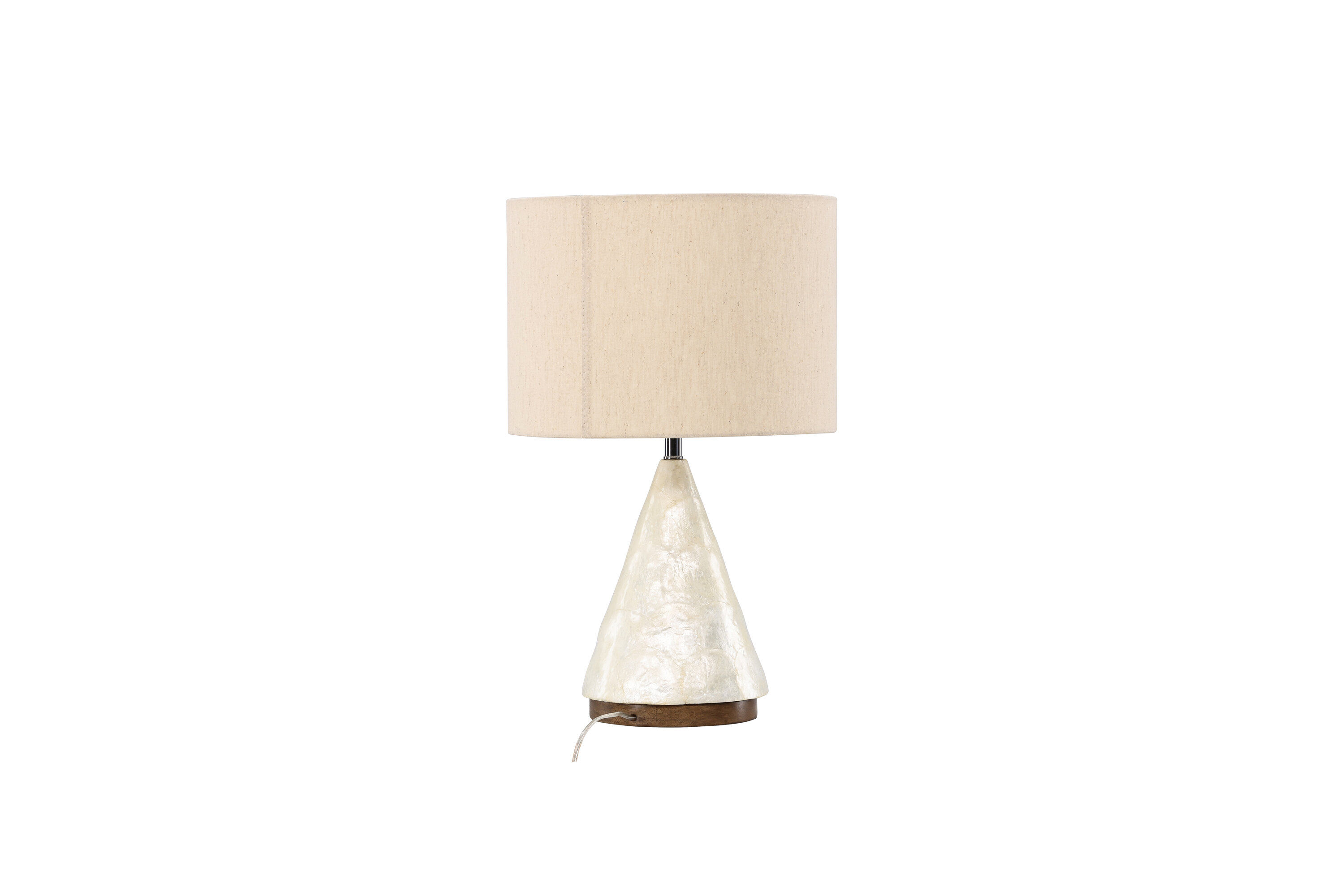 Donsö Tischlampe Capiz Natur ⌀35cm