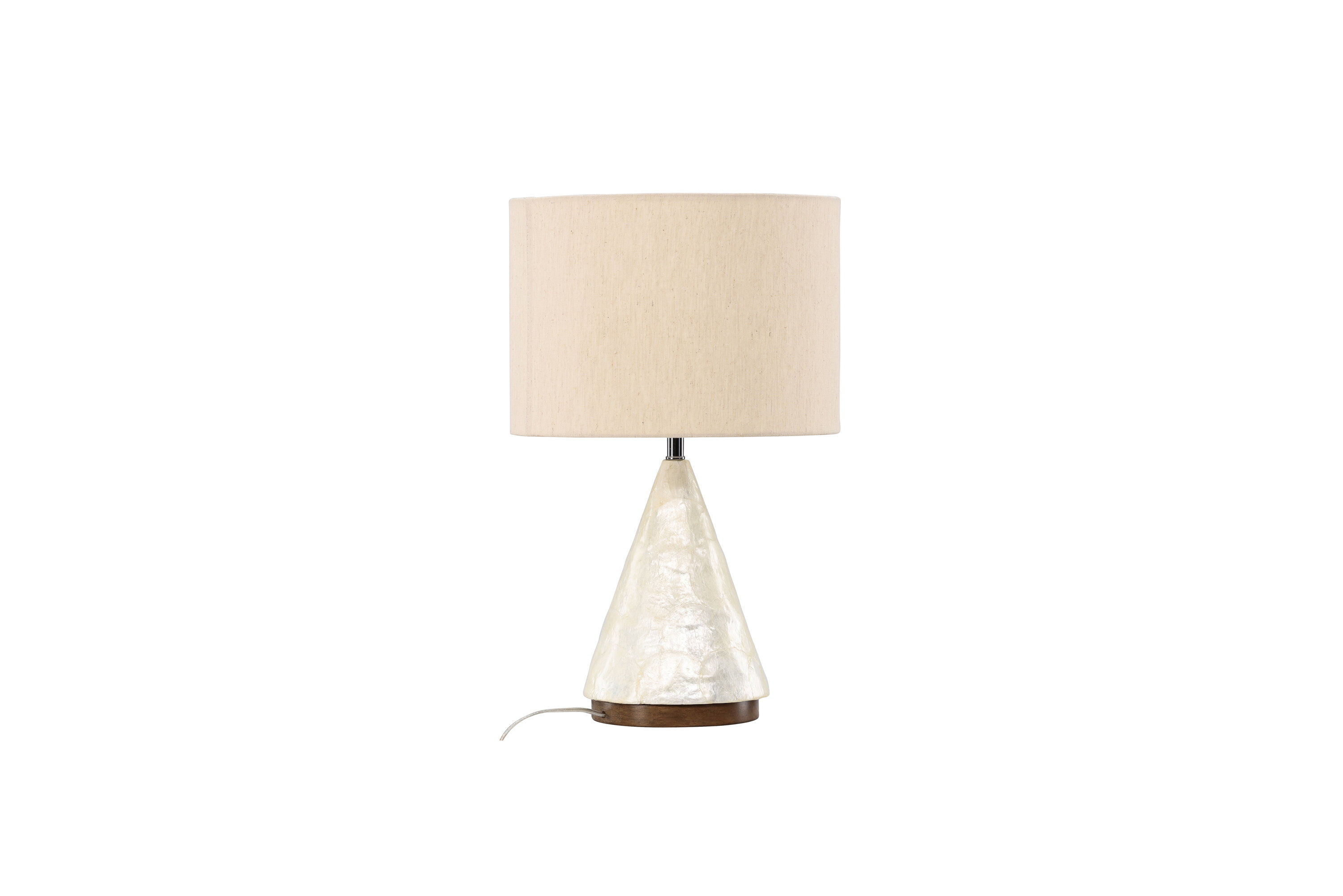 Donsö Tischlampe Capiz Natur ⌀35cm