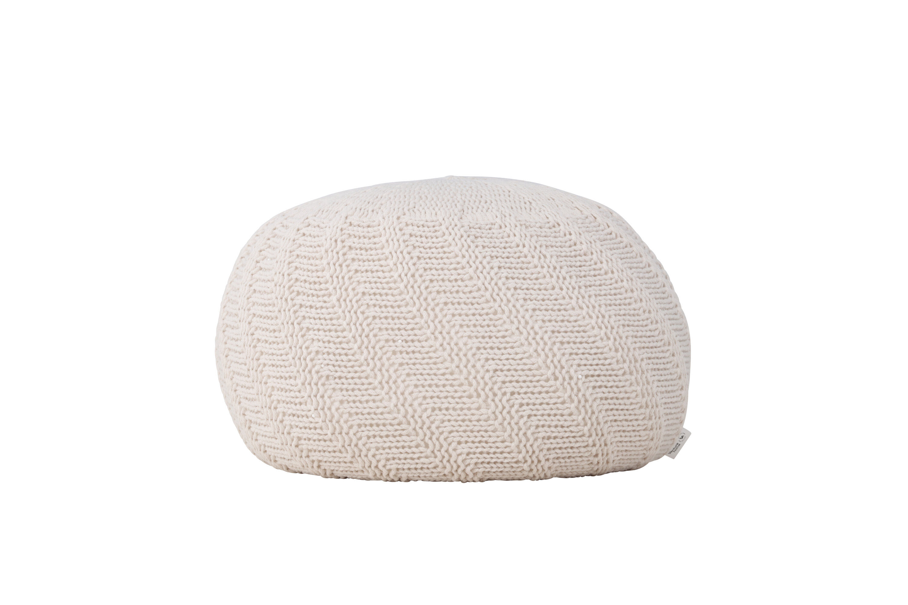 Ted Round Pouf Offwhite ⌀45cm