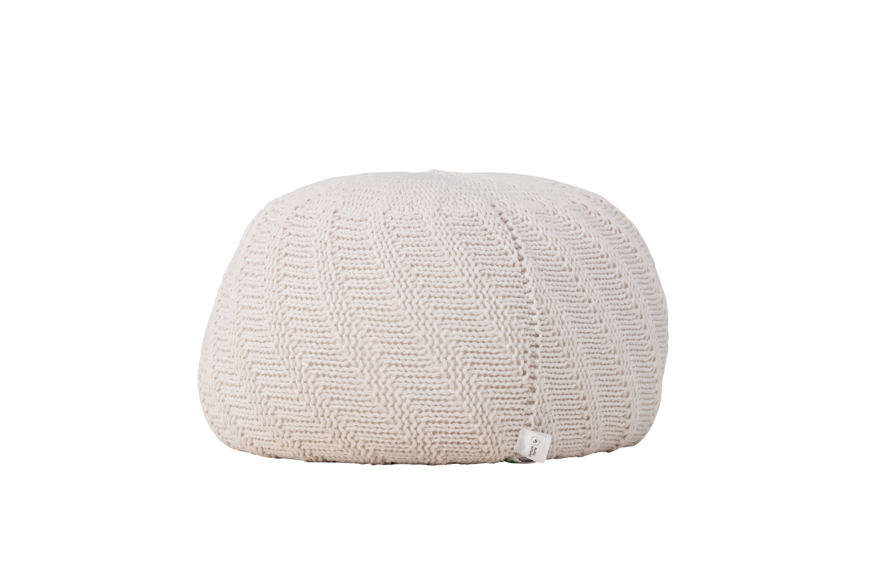 Ted Round Pouf Offwhite ⌀45cm