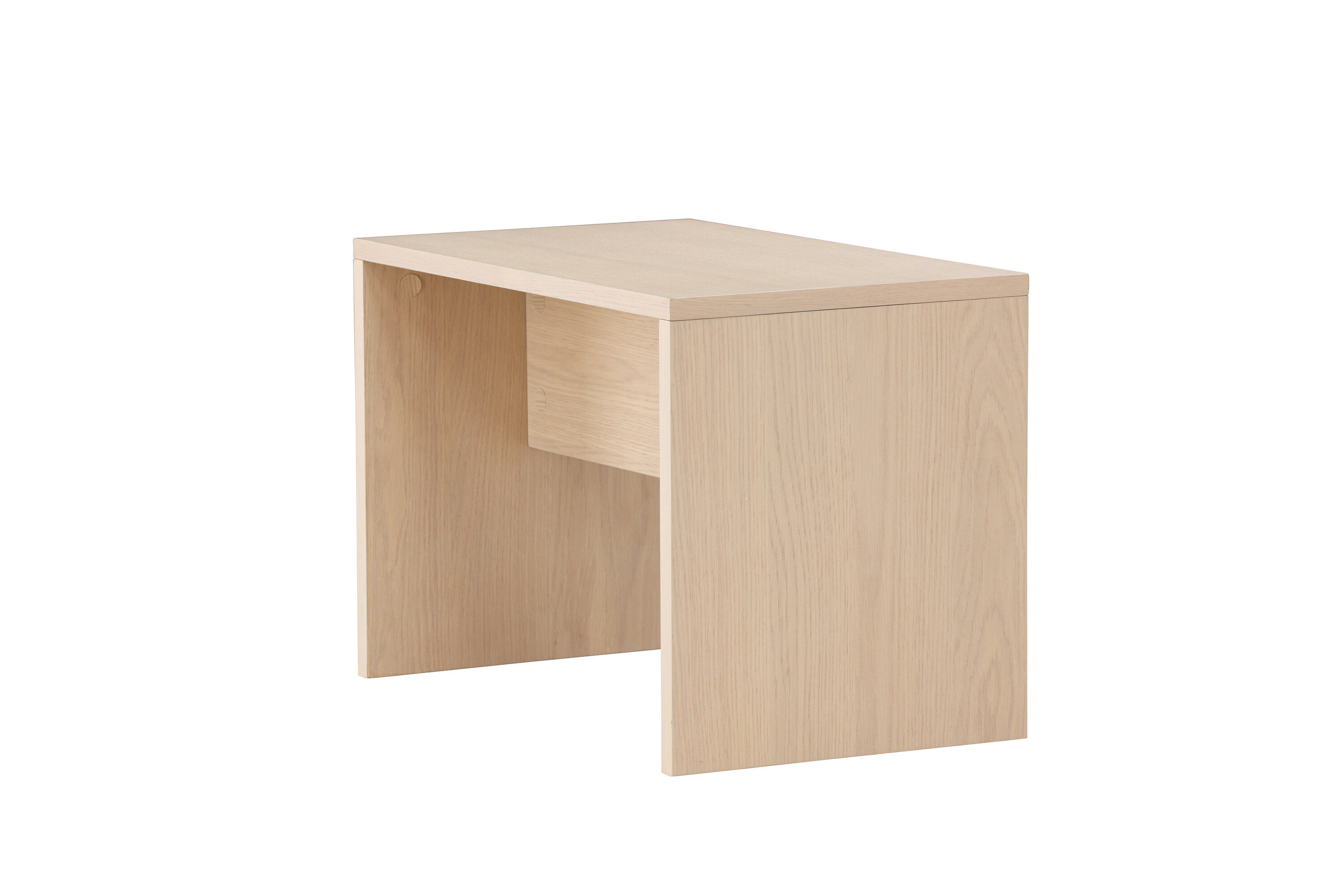 Juni Beistelltisch Furnier Whitewash