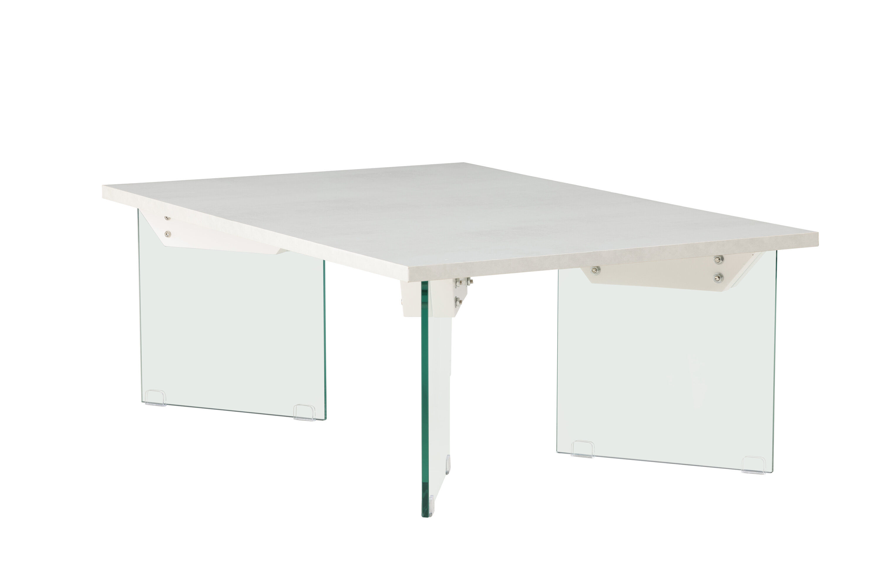 Ester coffee table glass concrete look 120x80x42cm