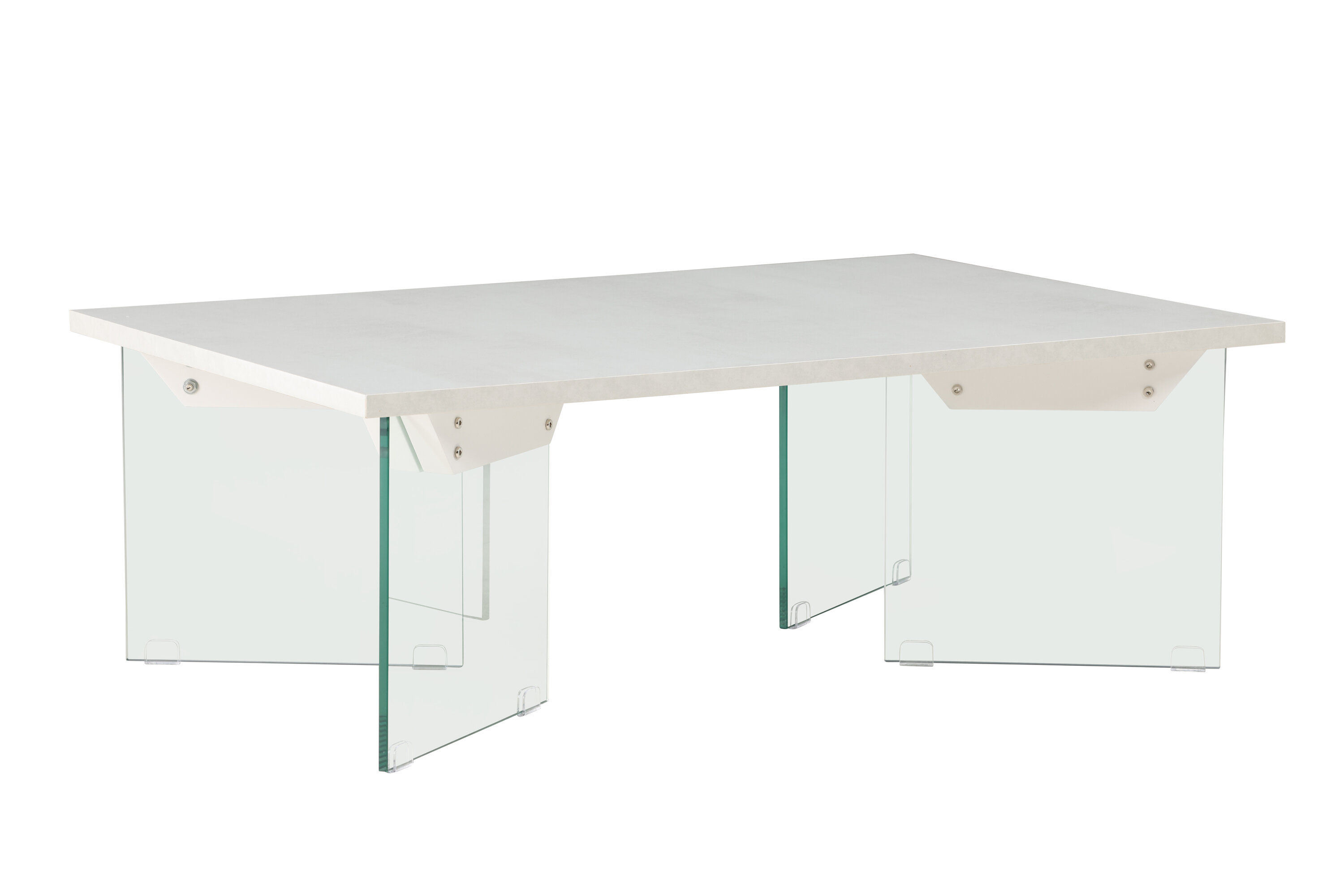 Ester coffee table glass concrete look 120x80x42cm