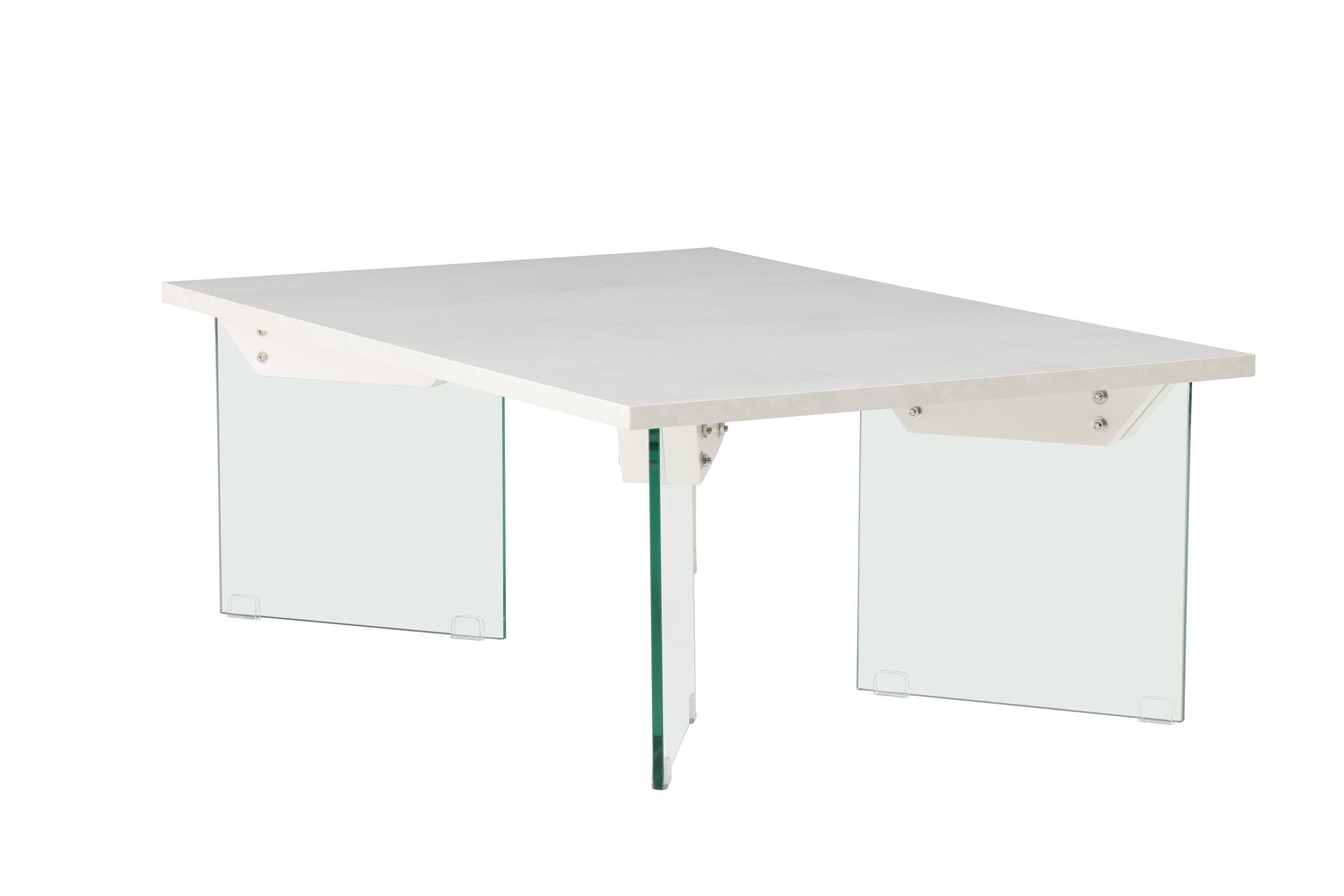 Ester coffee table glass concrete look 120x80x42cm