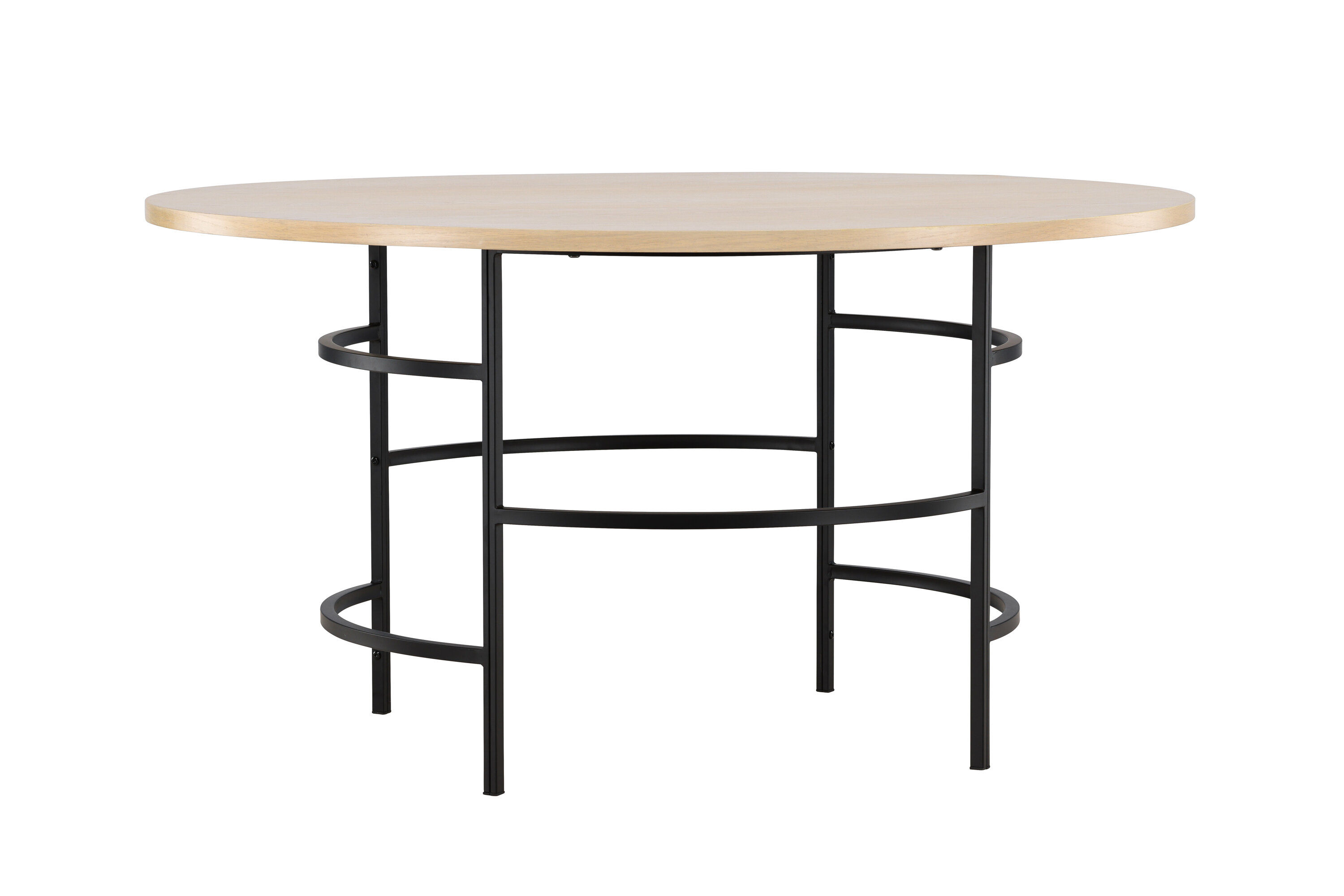 Copenhagen Dining table Whitewash Black ⌀140x74cm