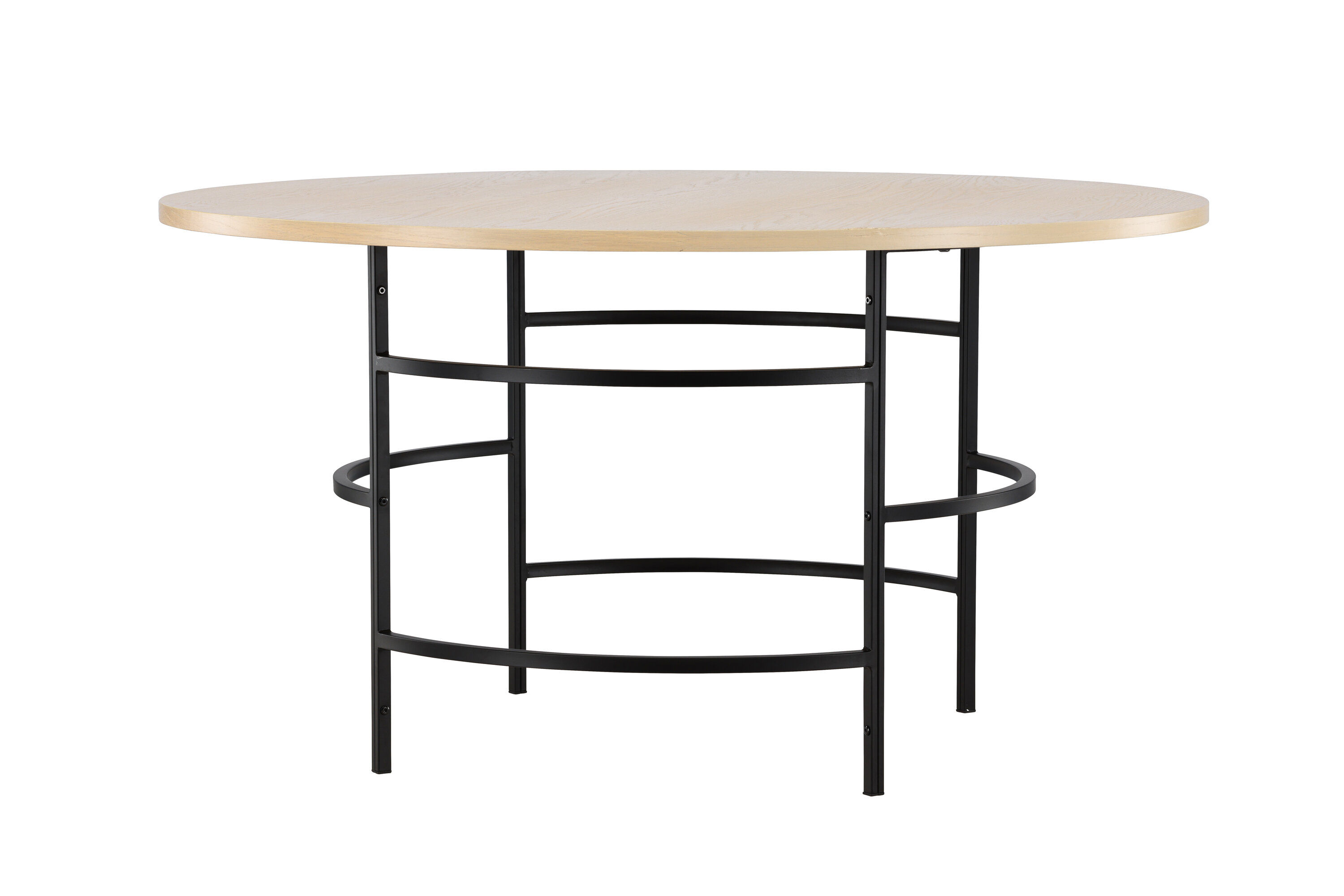 Copenhagen Dining table Whitewash Black ⌀140x74cm