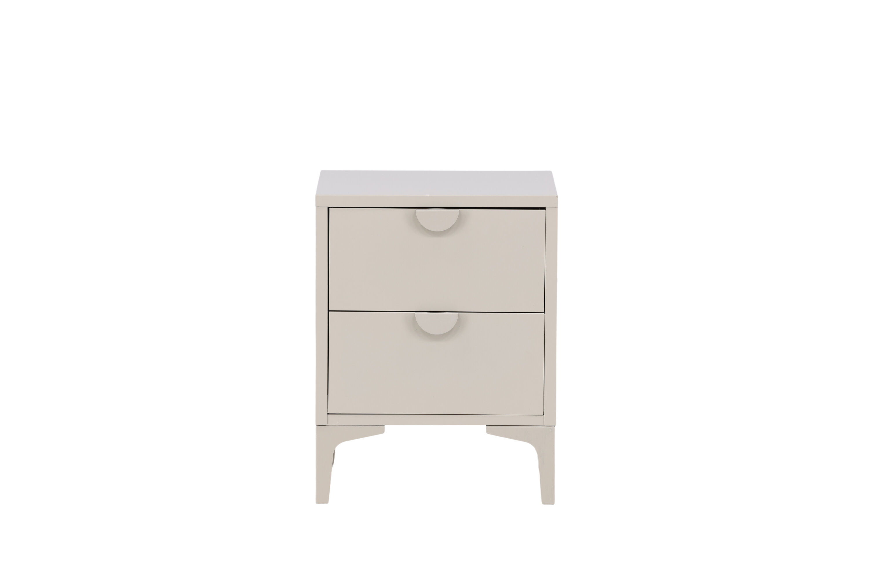 Piring 2 cassetti acciaio beige