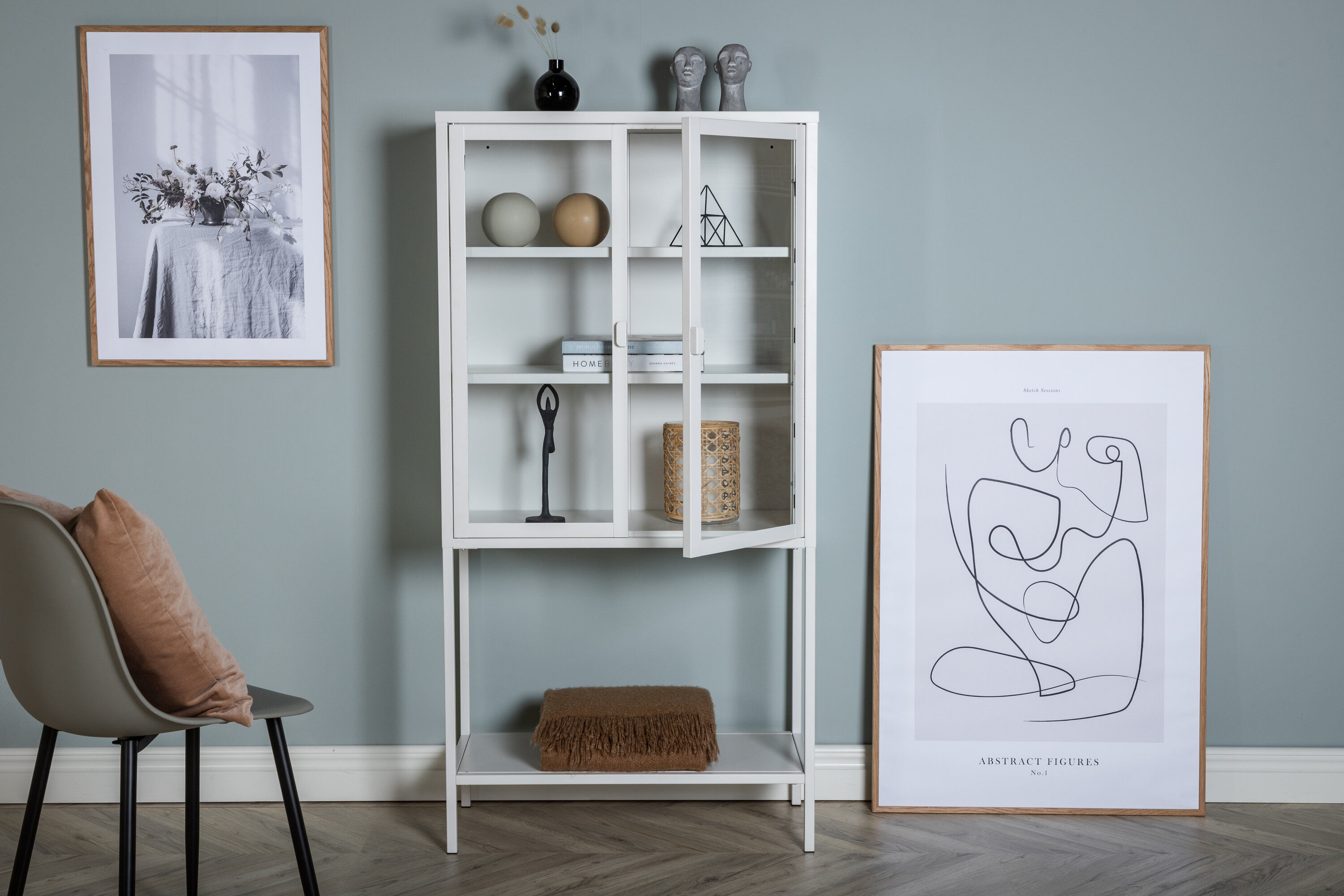 Misha Cabinet with Shelf White