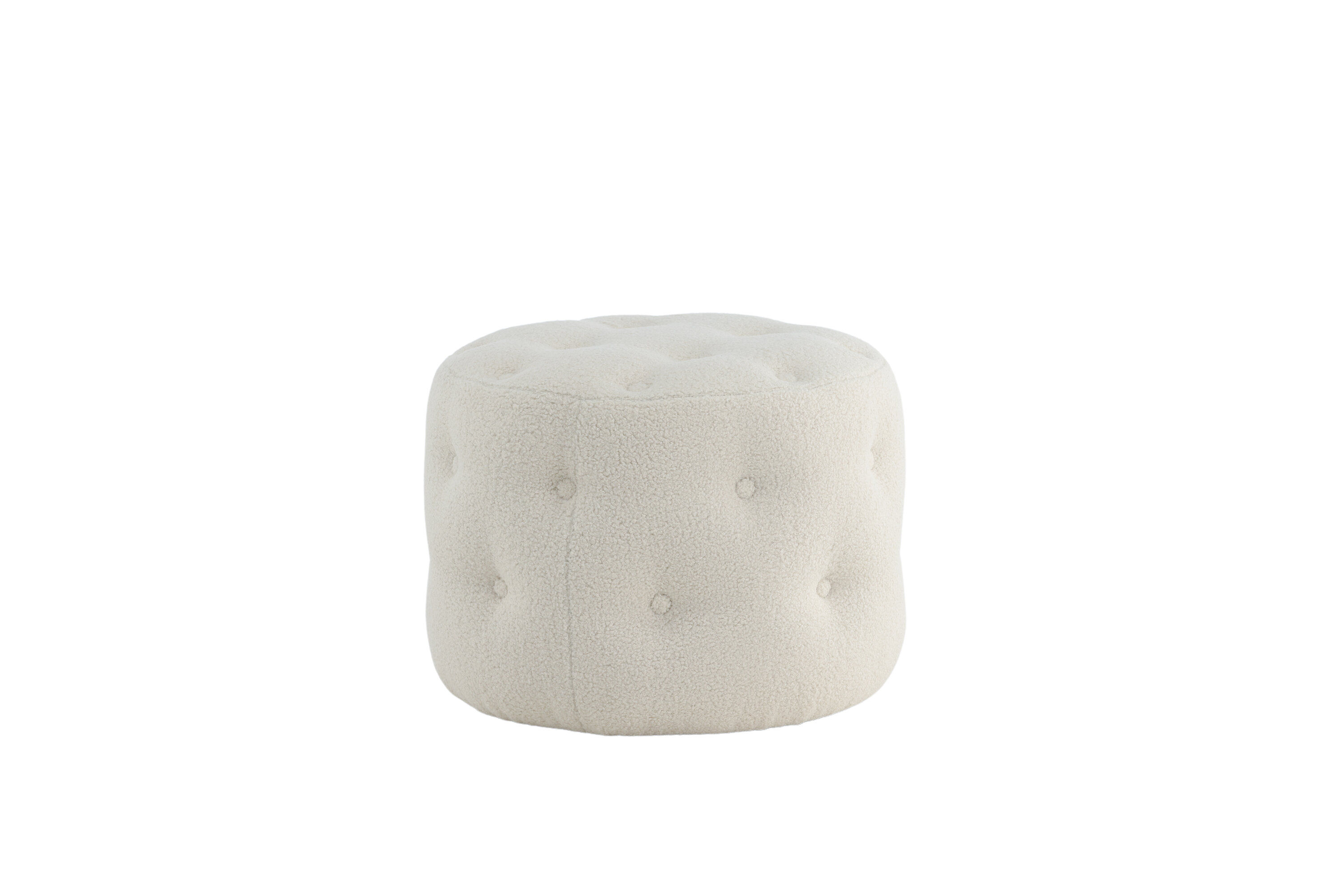 Benjamin Pouf Off-white Teddy