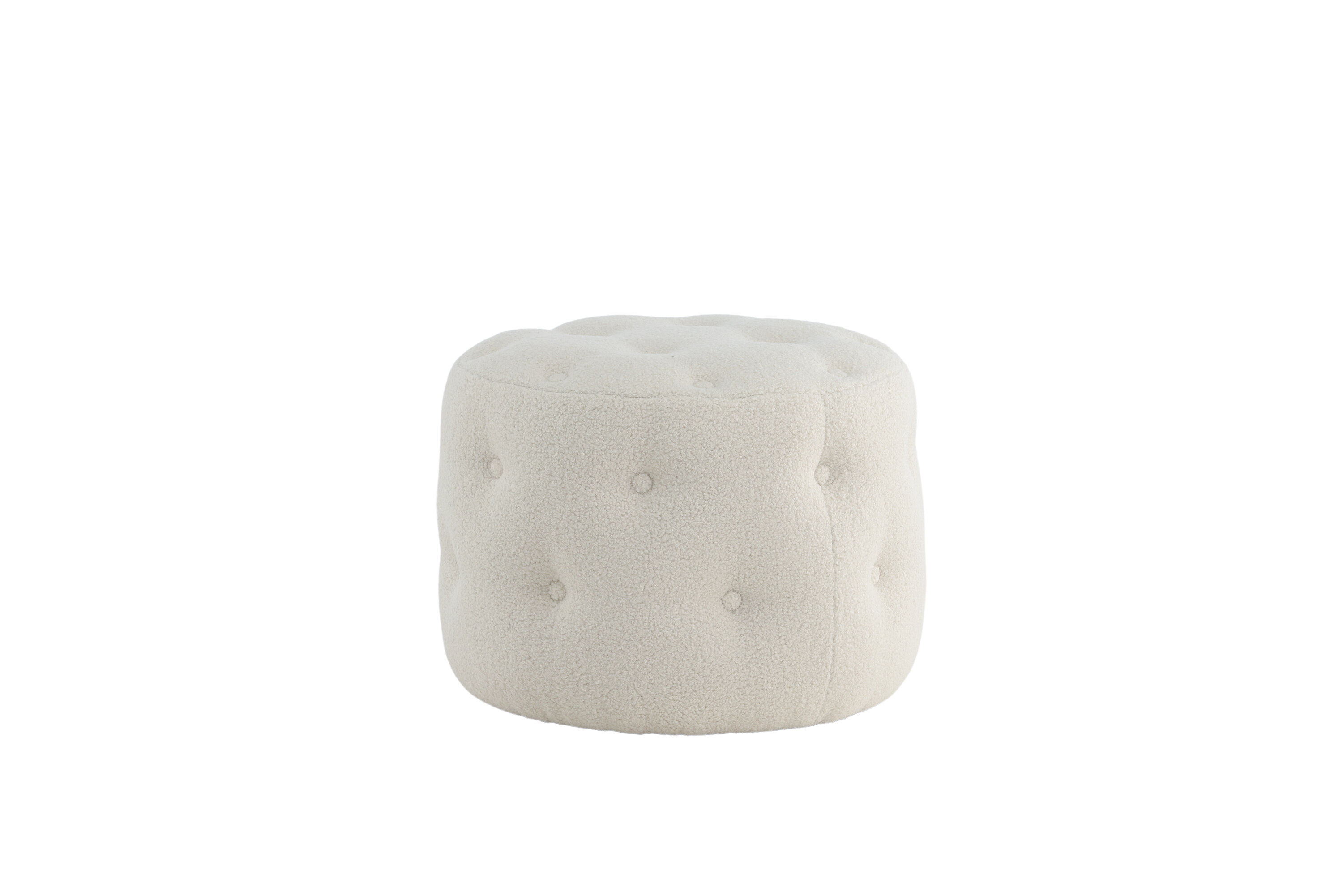 Benjamin Pouf Offwhite Teddy