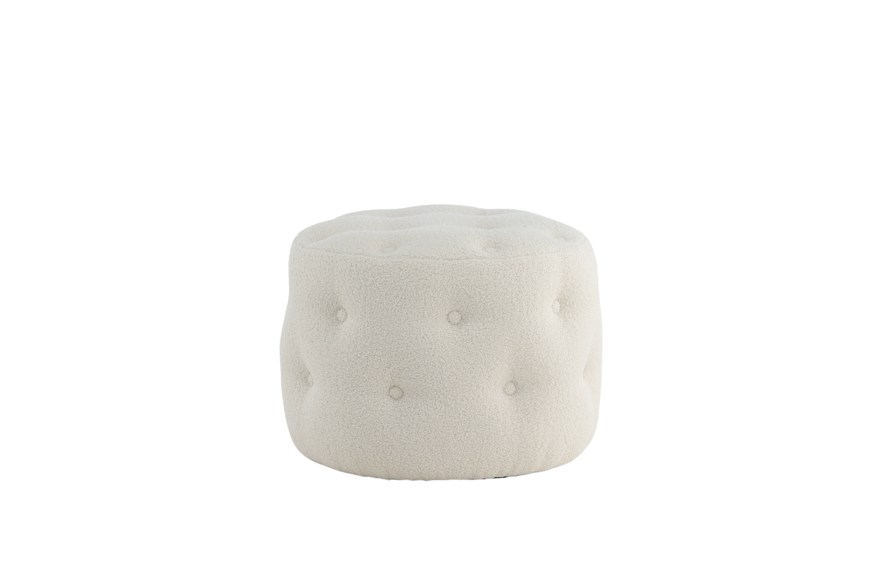 Benjamin Pouf Offwhite Teddy
