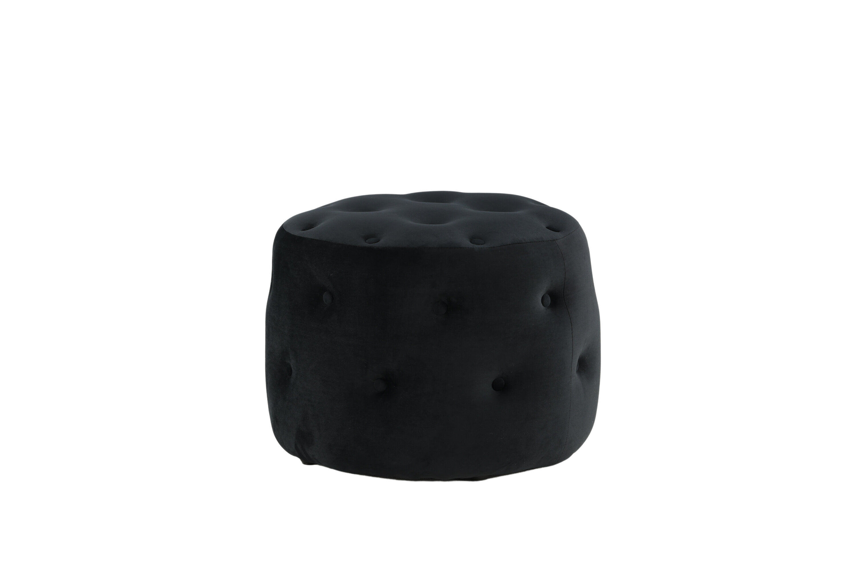 Benjamin Pouf Samt Schwarz