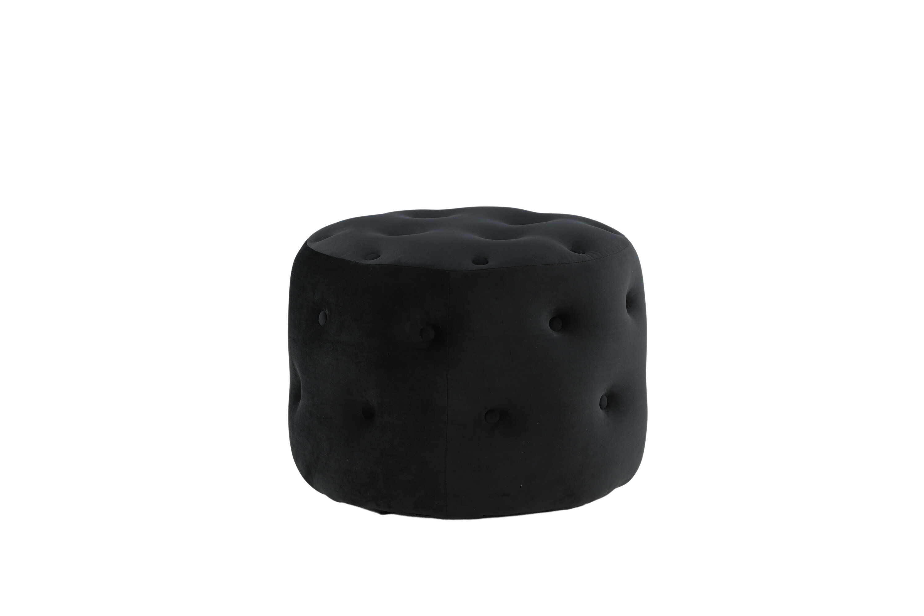 Benjamin Pouf Samt Schwarz