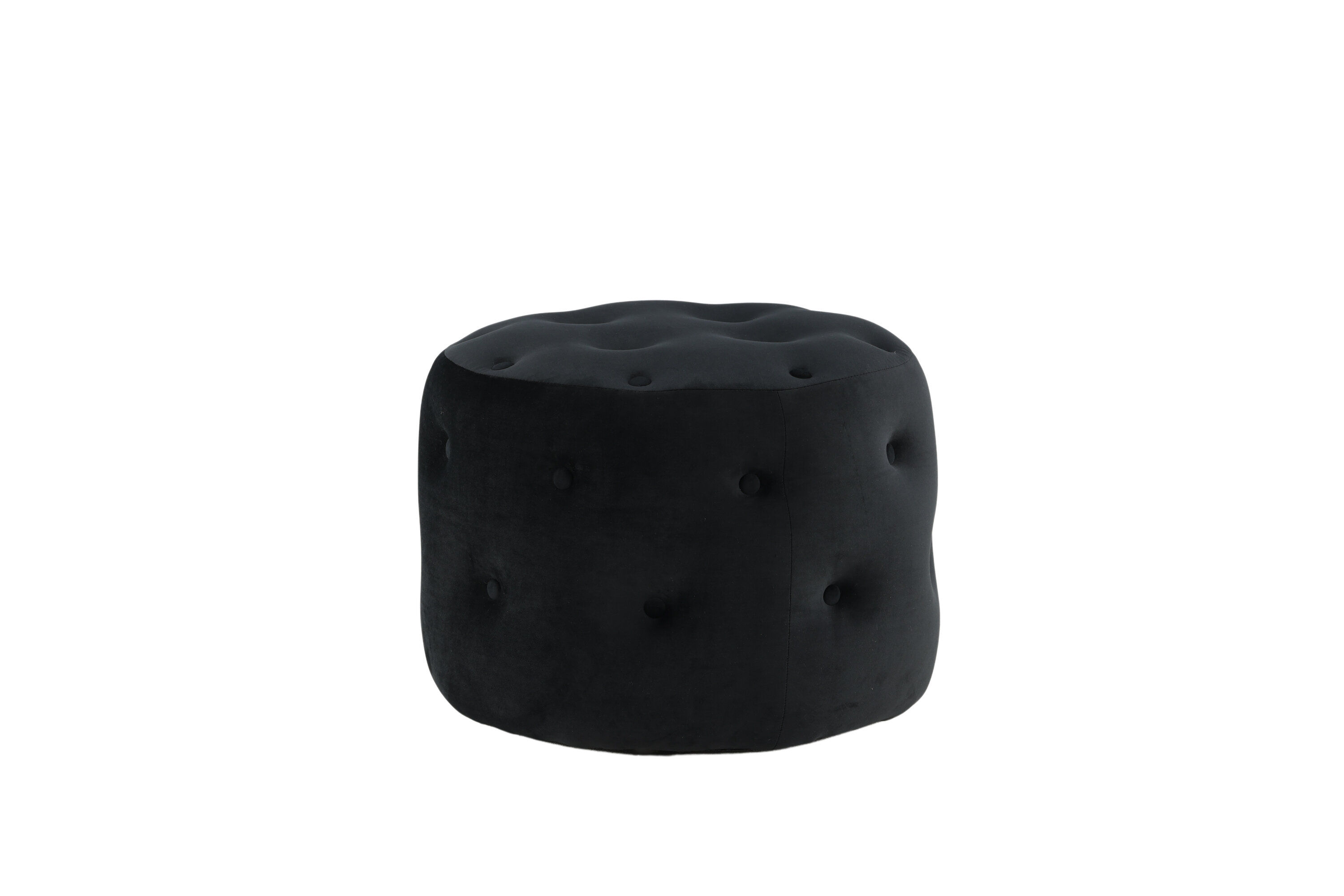 Benjamin Pouf Samt Schwarz