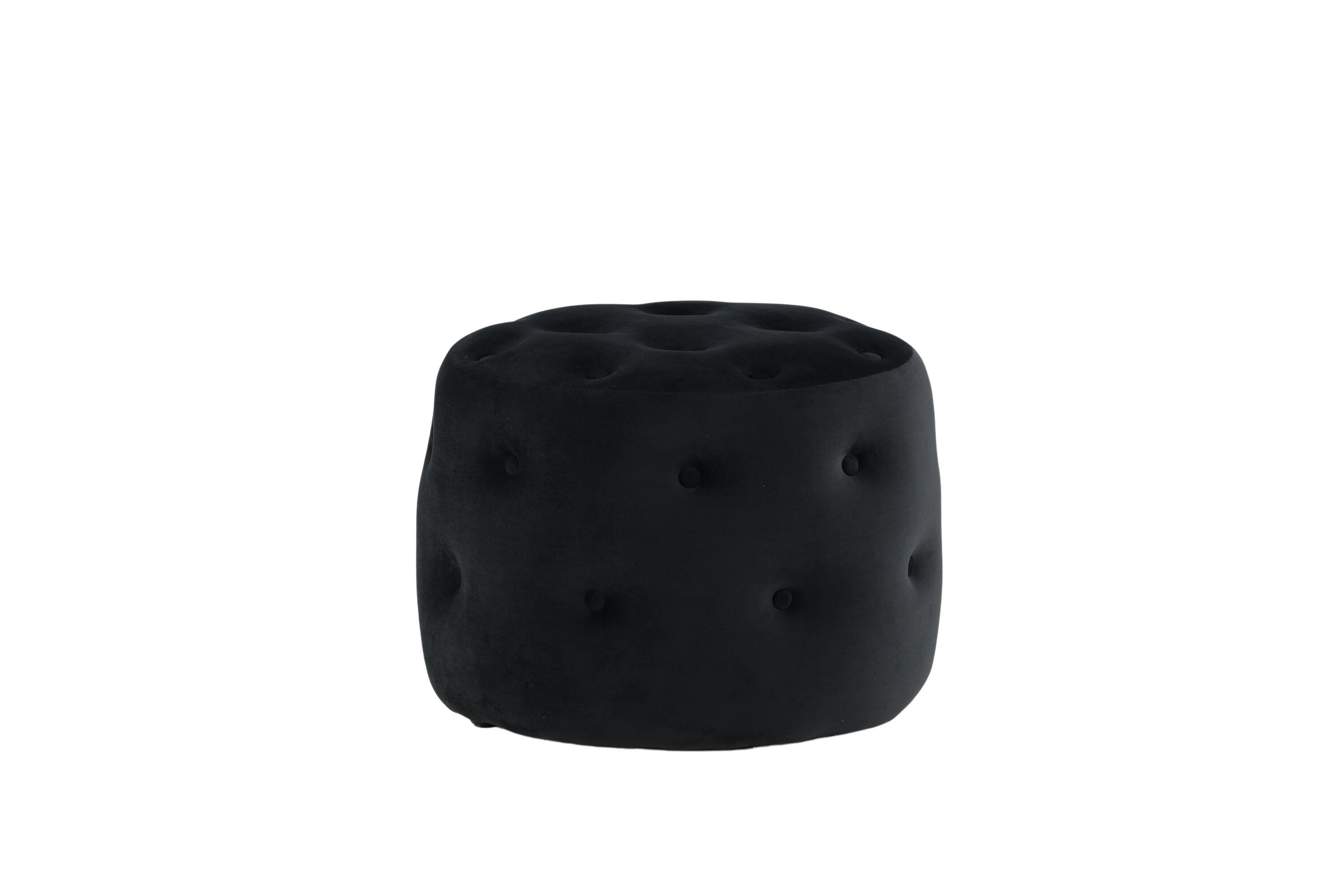 Benjamin Pouf Velvet Black