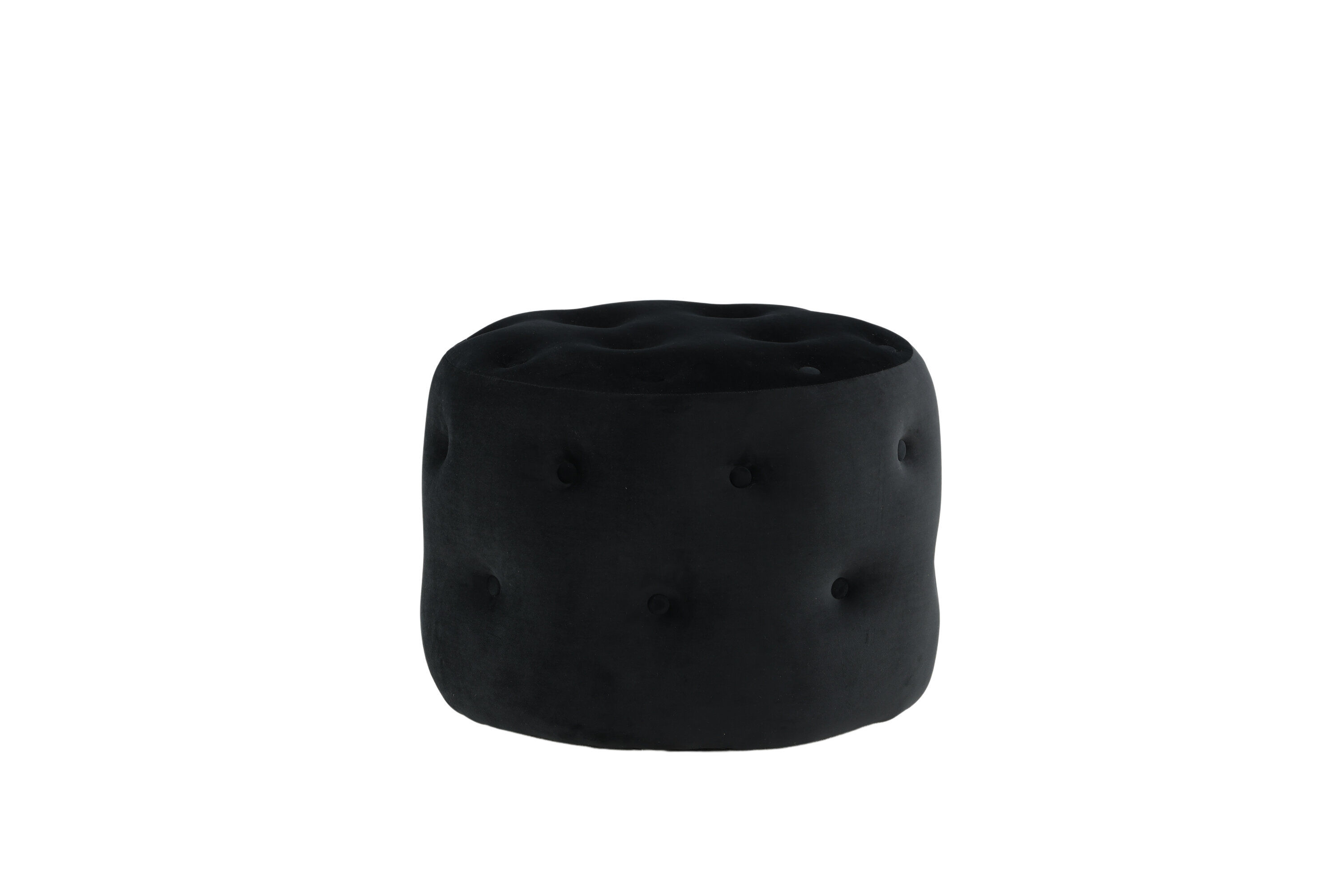 Benjamin Pouf Samt Schwarz