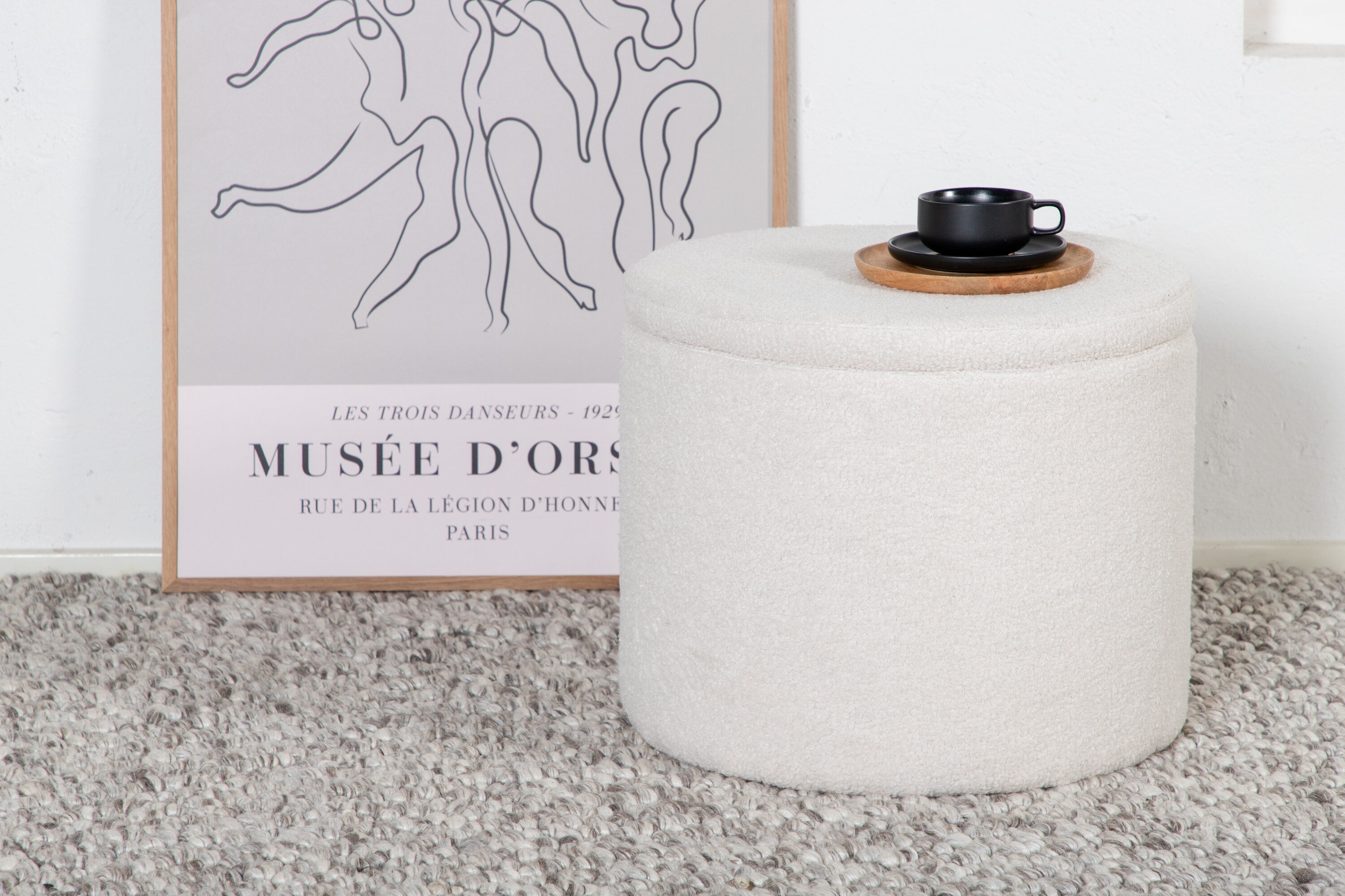 Dunken Pouf Offwhite Teddy