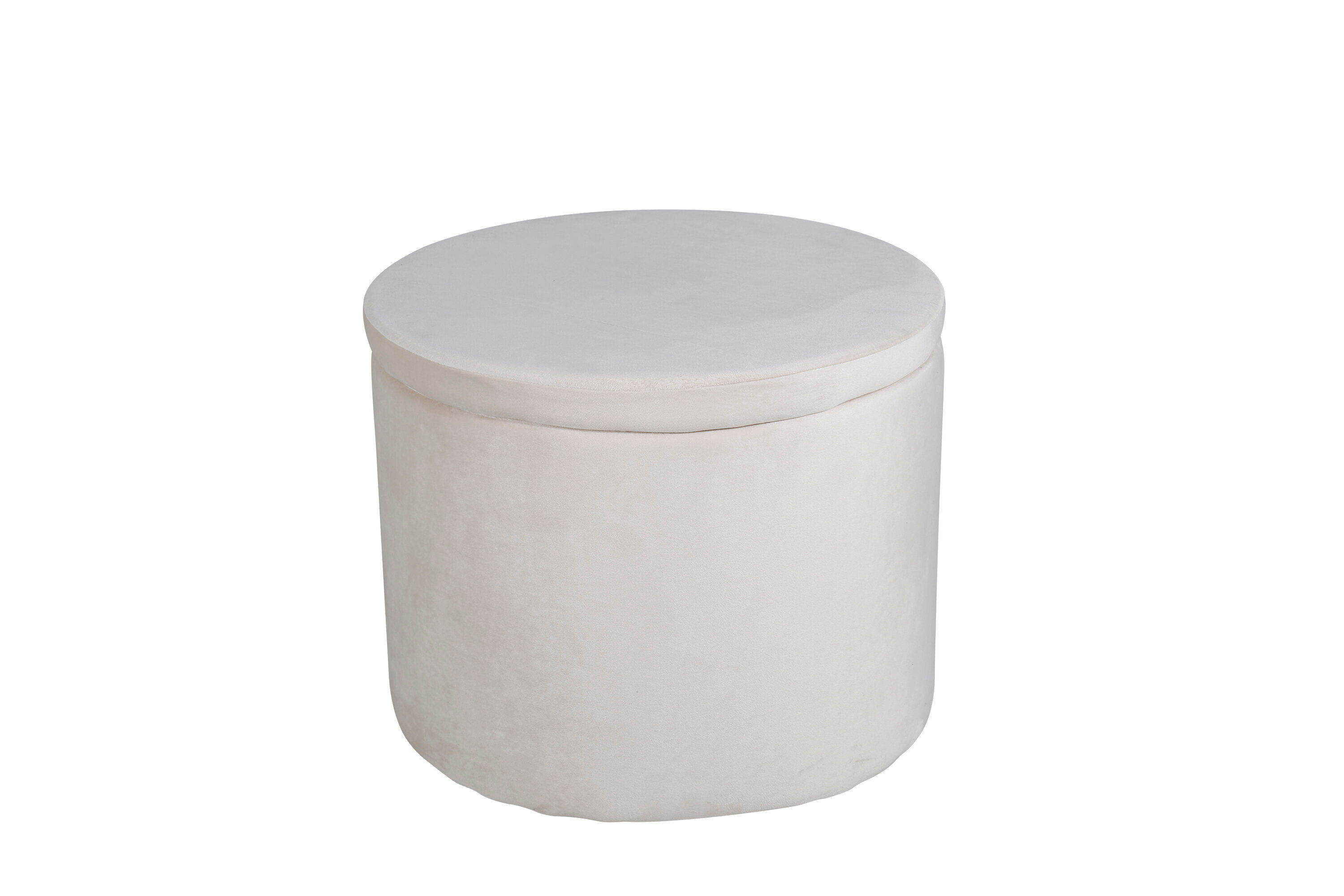 Dunken Pouf Samt Beige 