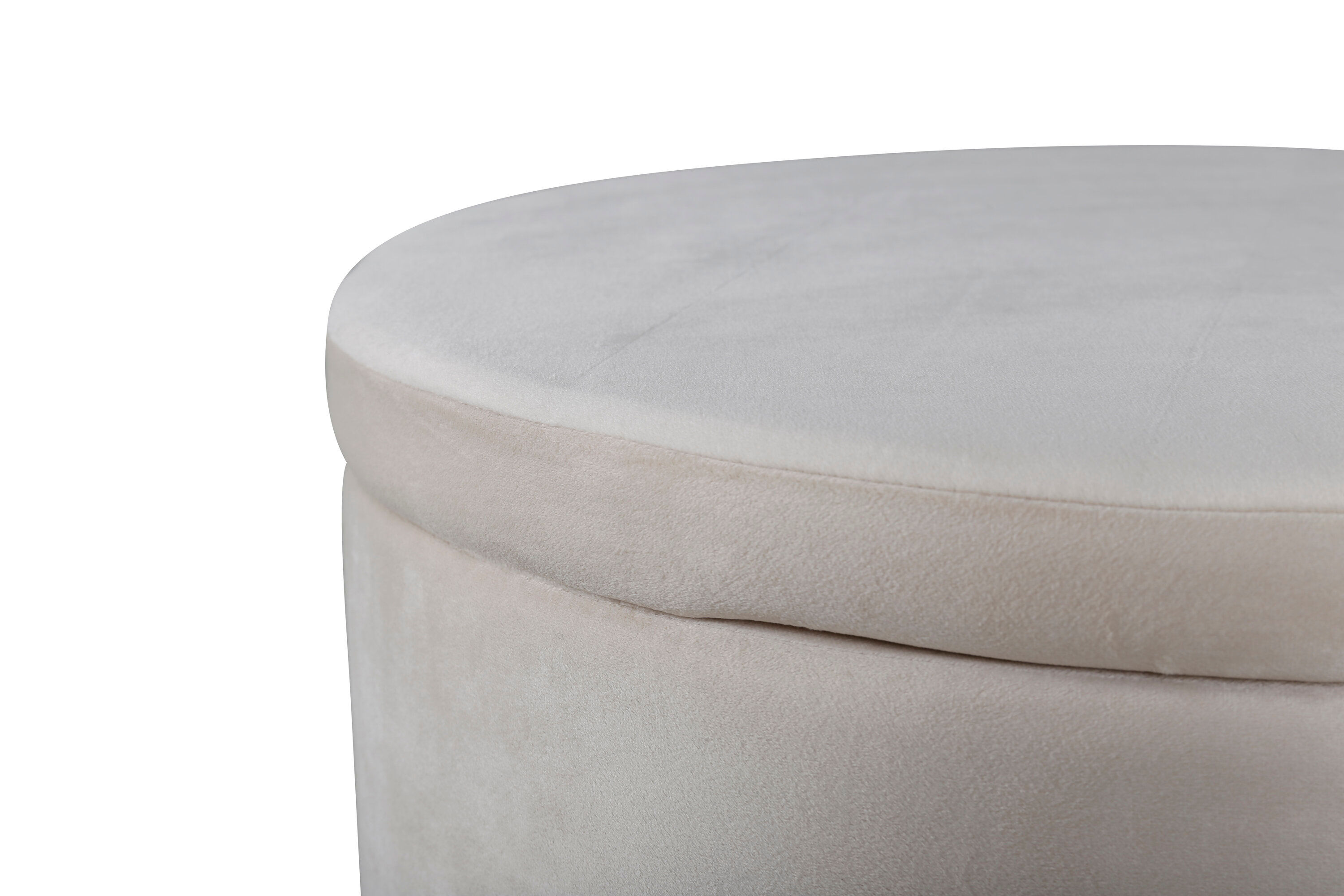 Dunken Pouf Samt Beige 