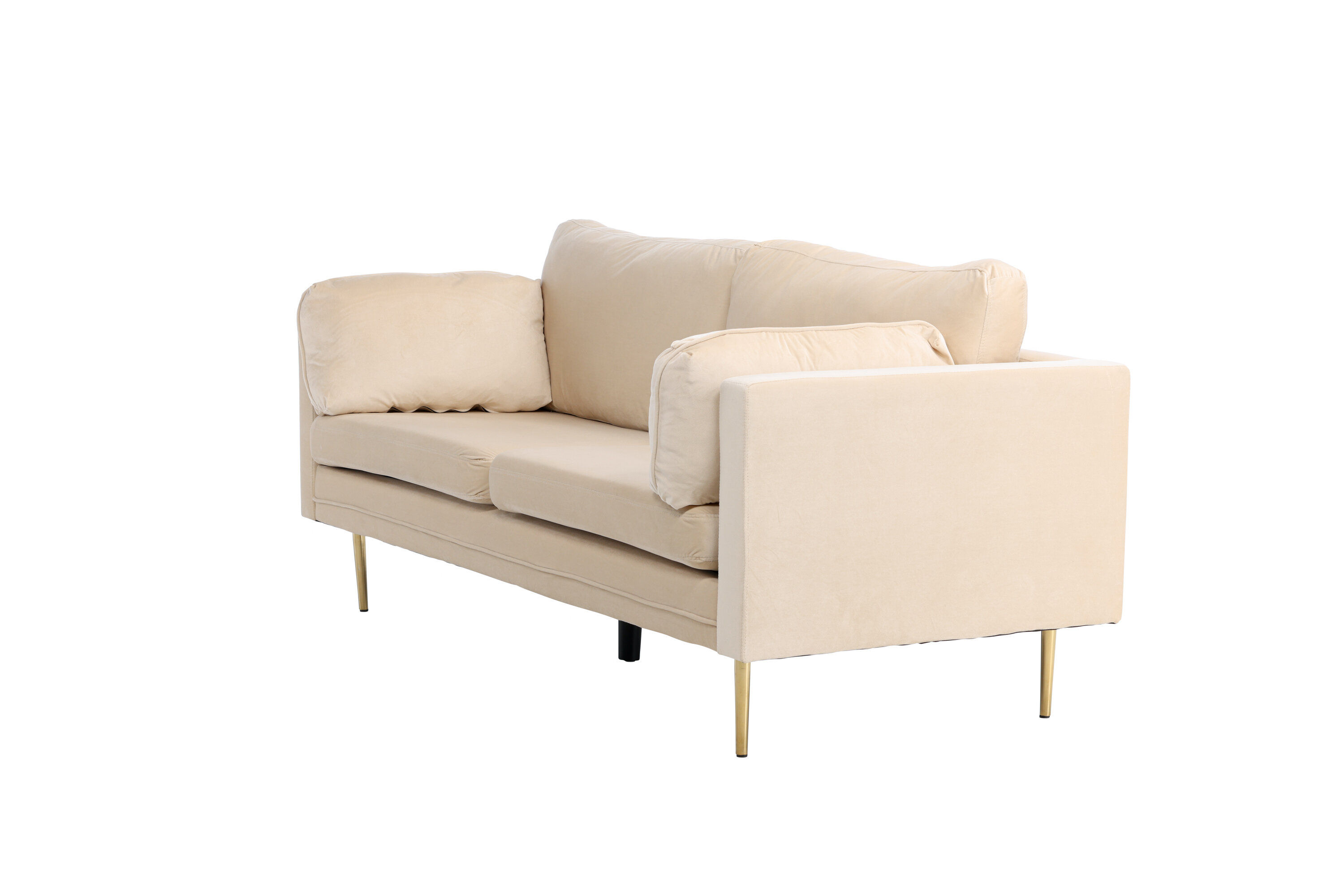 Boom Sofa 3-Sitzer Samt  Creme