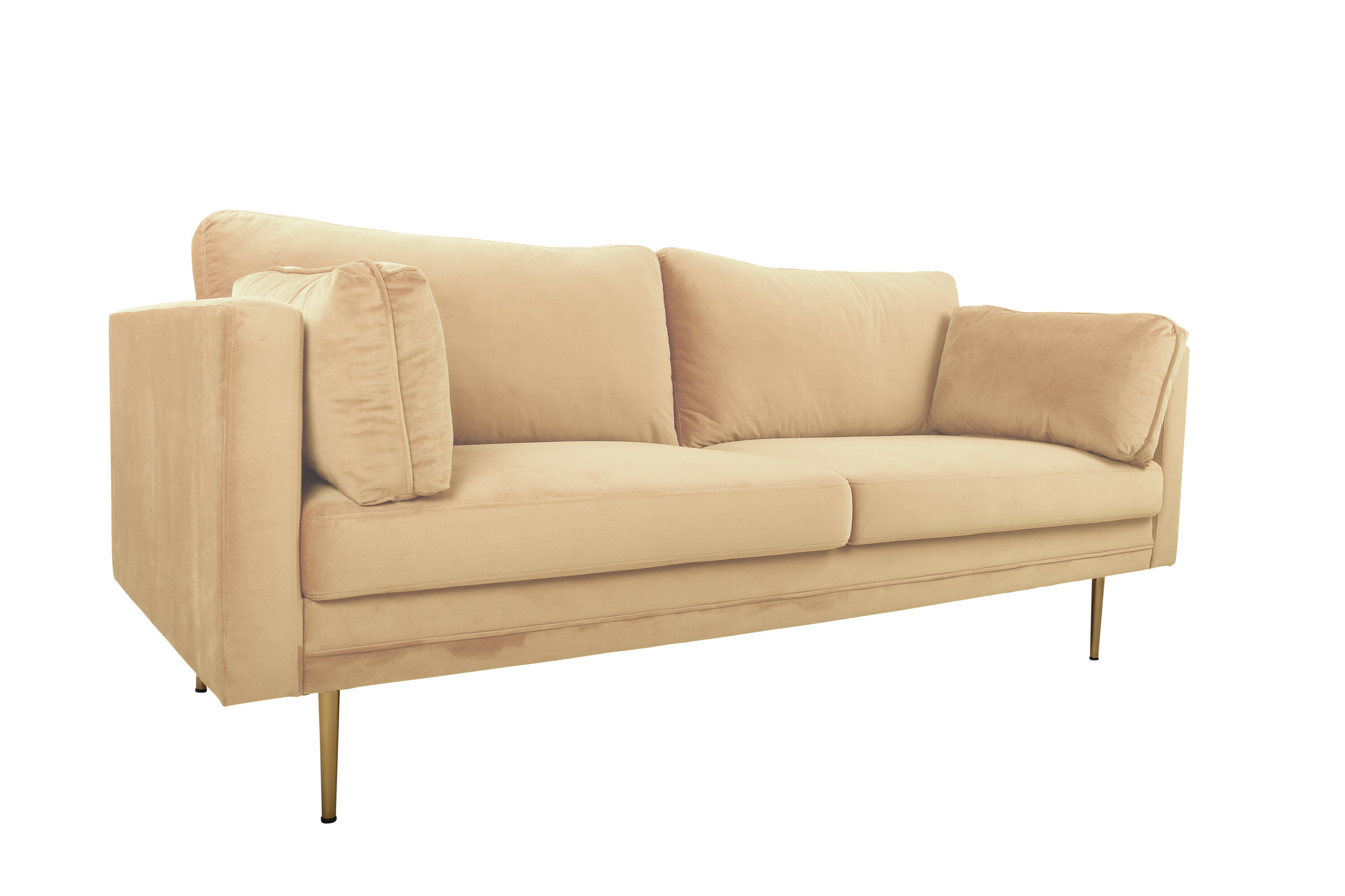 Boom Sofa 3-Sitzer Samt  Creme