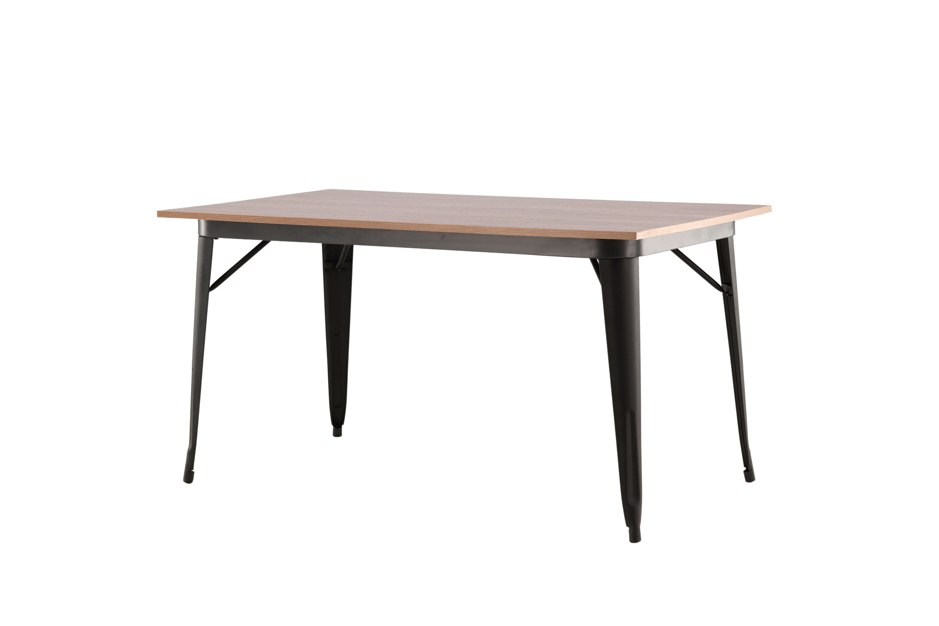 Tempe  Esstisch MDF Schwarz/Nussbaum